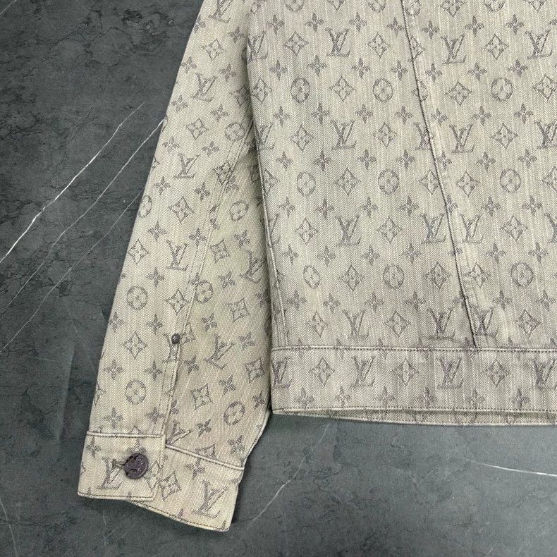 Louis Vuitton Louis Vuitton Gray Denim Print Jacket-2506 Size US L / EU 52-54 / 3 - 5 Thumbnail