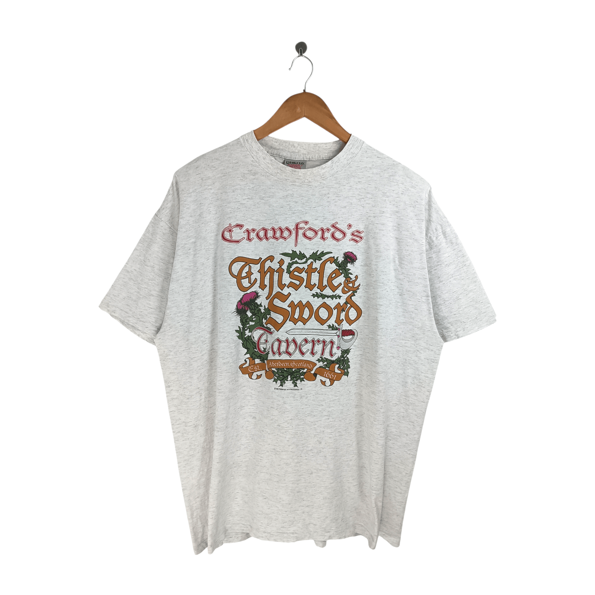 Vintage VINTAGE '93 CRAWFORDS THISTLE & SWORD TAVERN VERY RARE Size US XXL / EU 58 / 5 - 1 Thumbnail