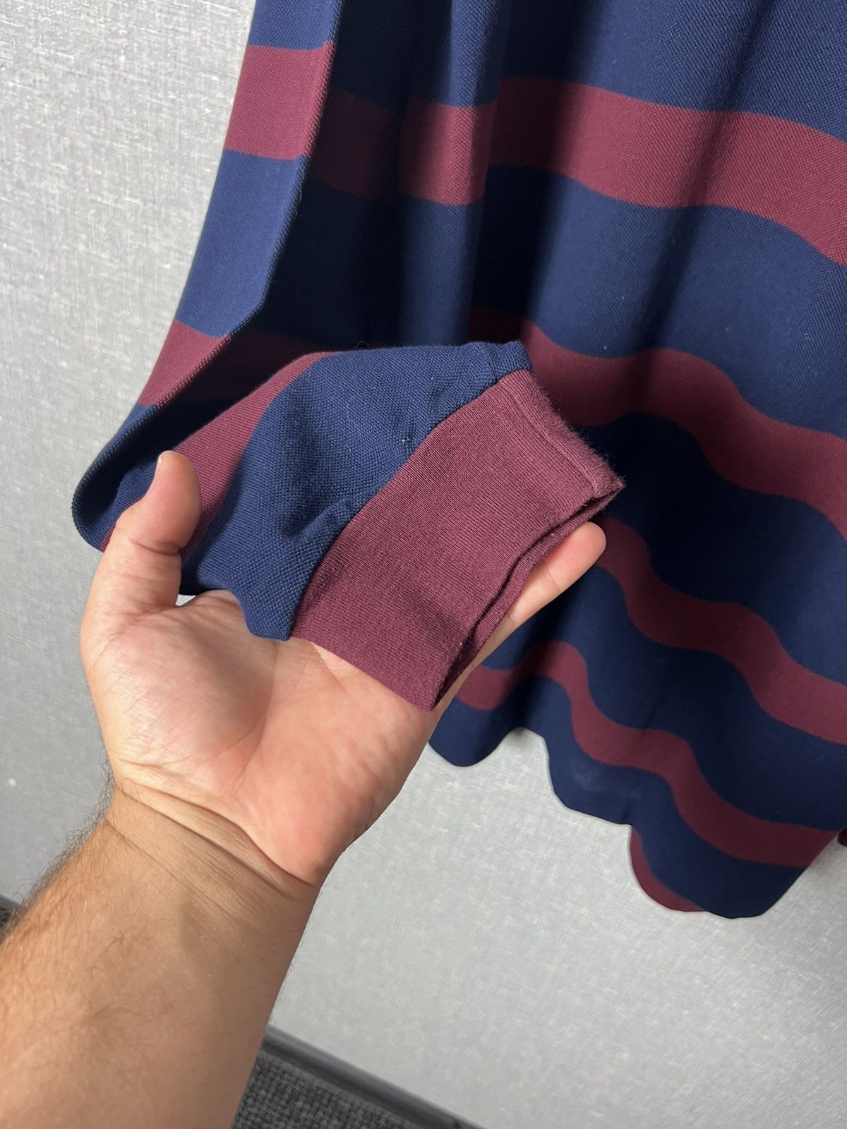 Polo Ralph Lauren Vintage Ralph Lauren Golf Striped Rugby Polo Long Sleeve Size US XL / EU 56 / 4 - 10 Thumbnail