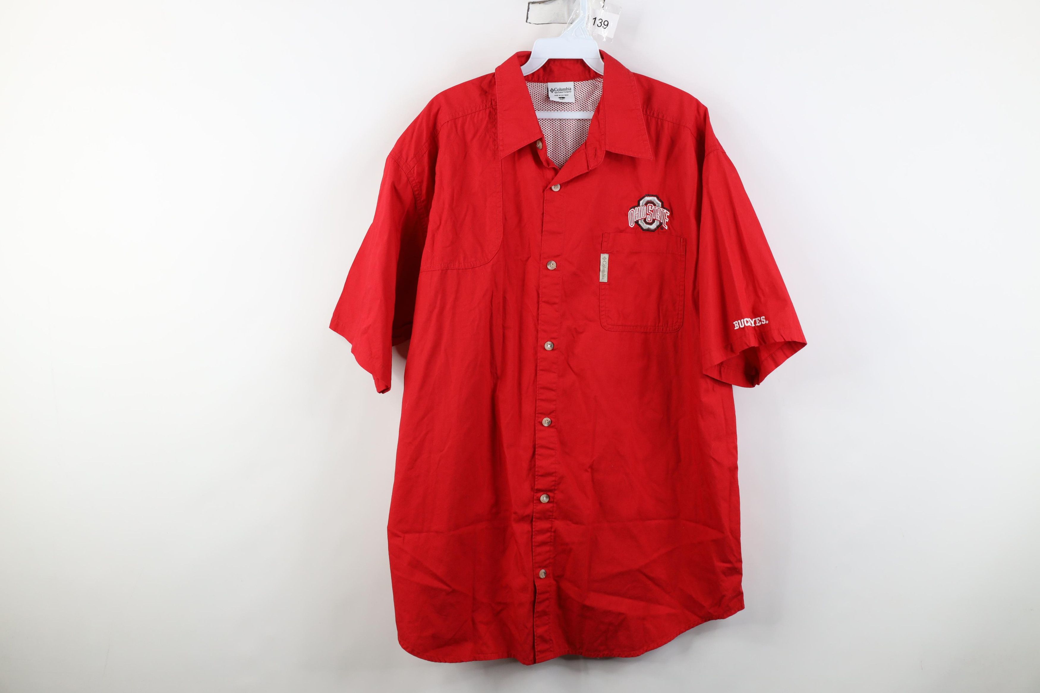Columbia Columbia PHG Ohio State University Shooting Button Shirt Red Size US L / EU 52-54 / 3 - 1 Thumbnail
