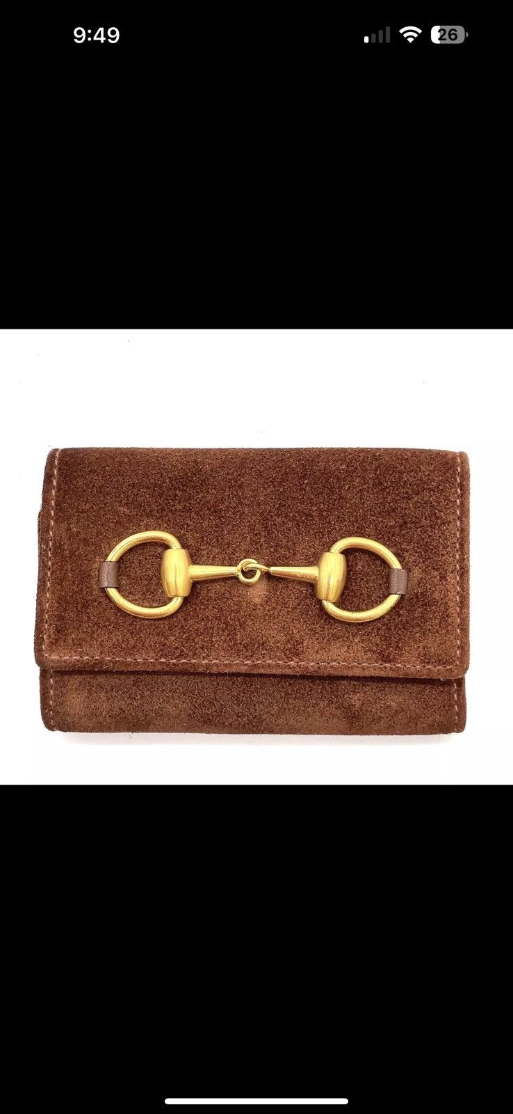 Gucci Authentic Gucci Horsebit Suede Bi-fold Wallet & 6 Key Holde Size ONE SIZE - 13 Thumbnail