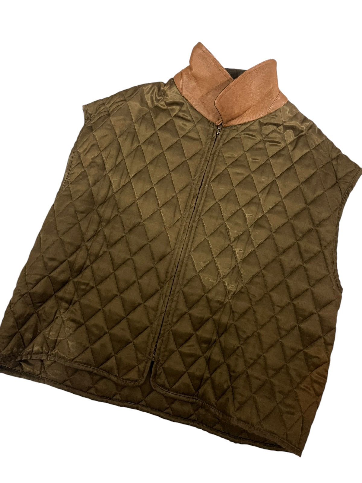 Loewe × Vintage Rare Loewe Quilted Sleeveless Vest Jacket Size US L / EU 52-54 / 3 - 1 Thumbnail