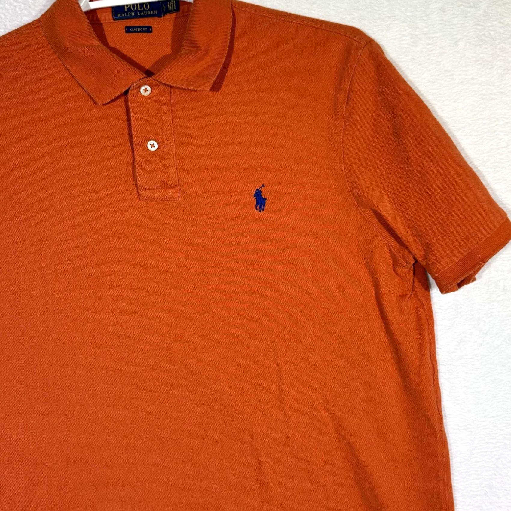 Polo Ralph Lauren Polo Ralph Lauren Polo Shirt Mens Large Orange Classic Fit Embroidered Pony Short Sleeve Casual Tee Size US M / EU 48-50 / 2 - 6 Thumbnail