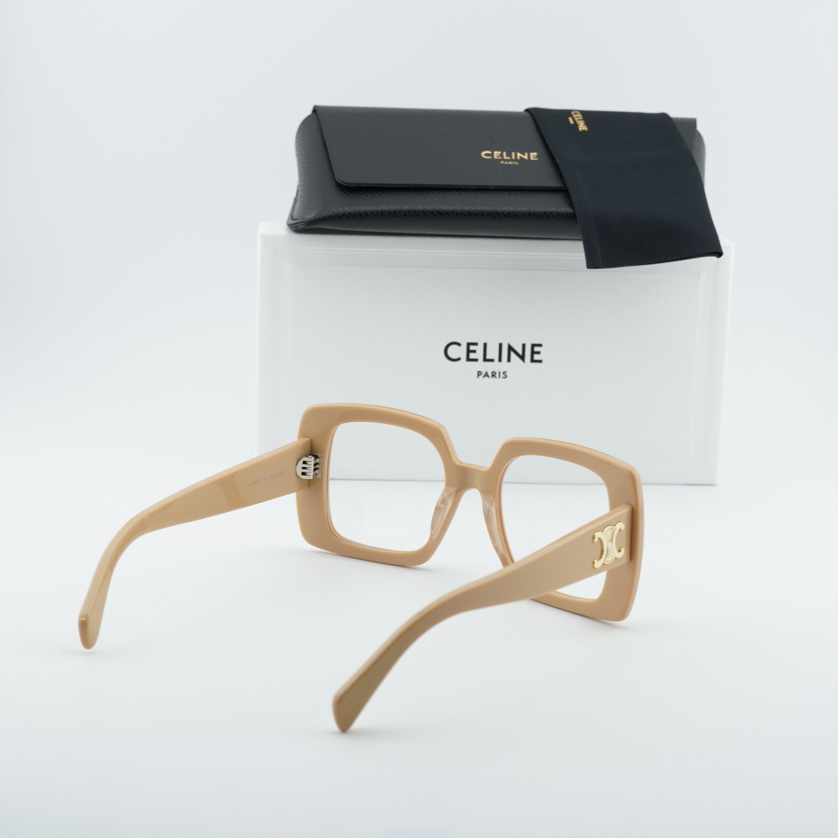 Celine Celine CL50121I 057 Eyeglasses Nude 51mm Square Frame Size ONE SIZE - 10 Thumbnail