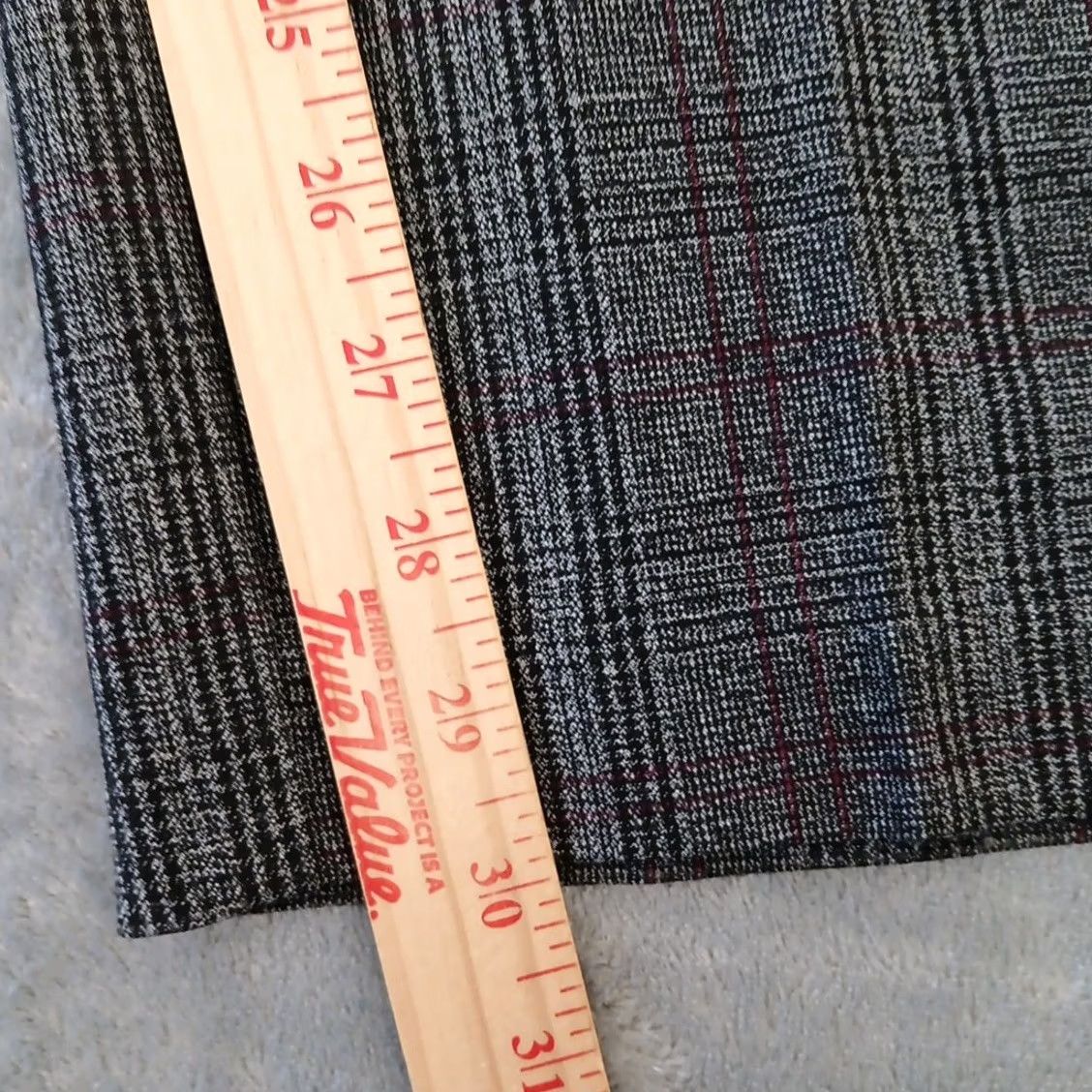 Vintage Dressbarn Dress Pants Womens Size 8 Gray Purple Plaid Pockets 29x30 High Rise Size 30" / US 8 / IT 44 - 6 Thumbnail