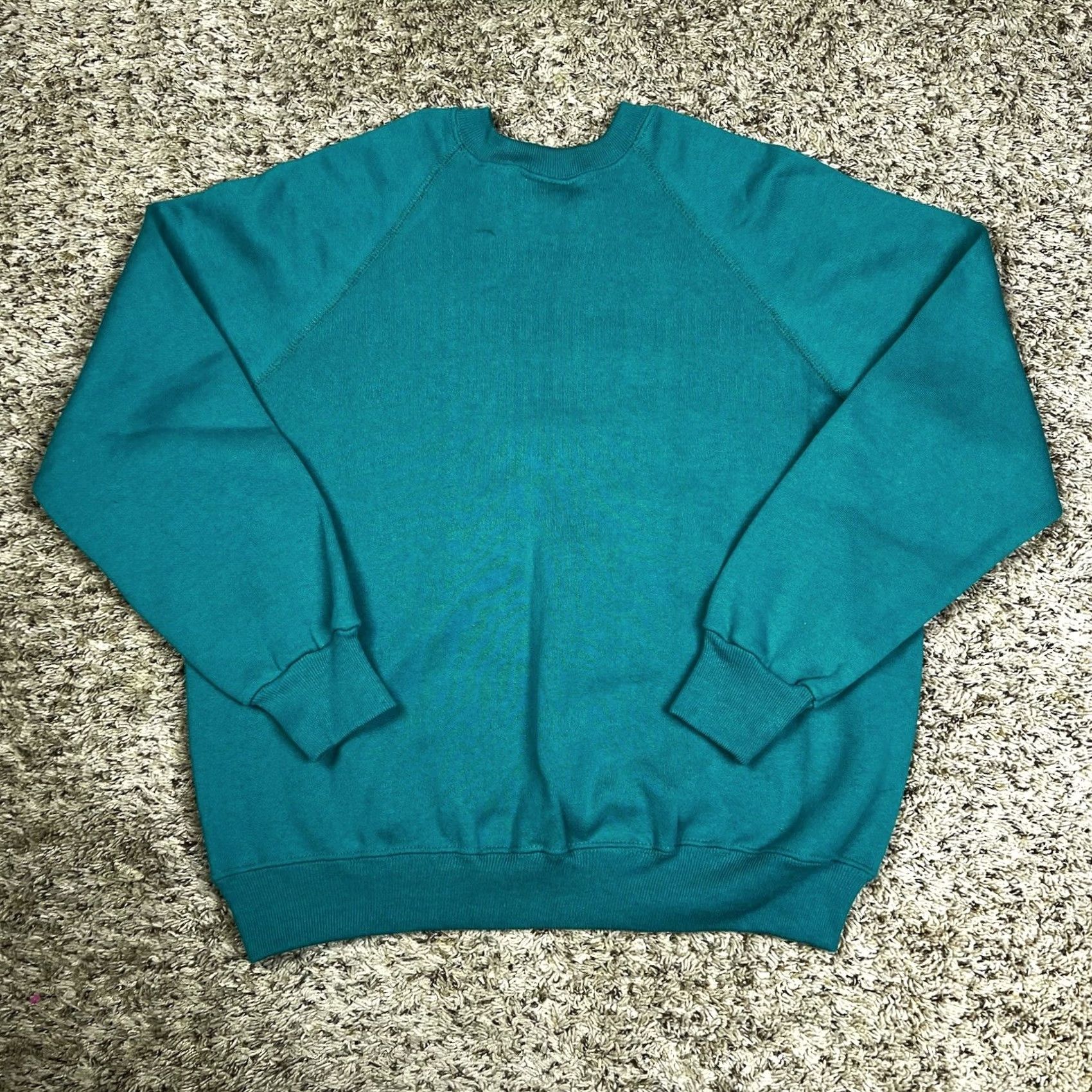 Altea VINTAGE Raglan Crewneck Sweatshirt Adult Large Teal 50/50 USA Mainstreet Sport Shirt Boys? Size US L / EU 52-54 / 3 - 3 Thumbnail