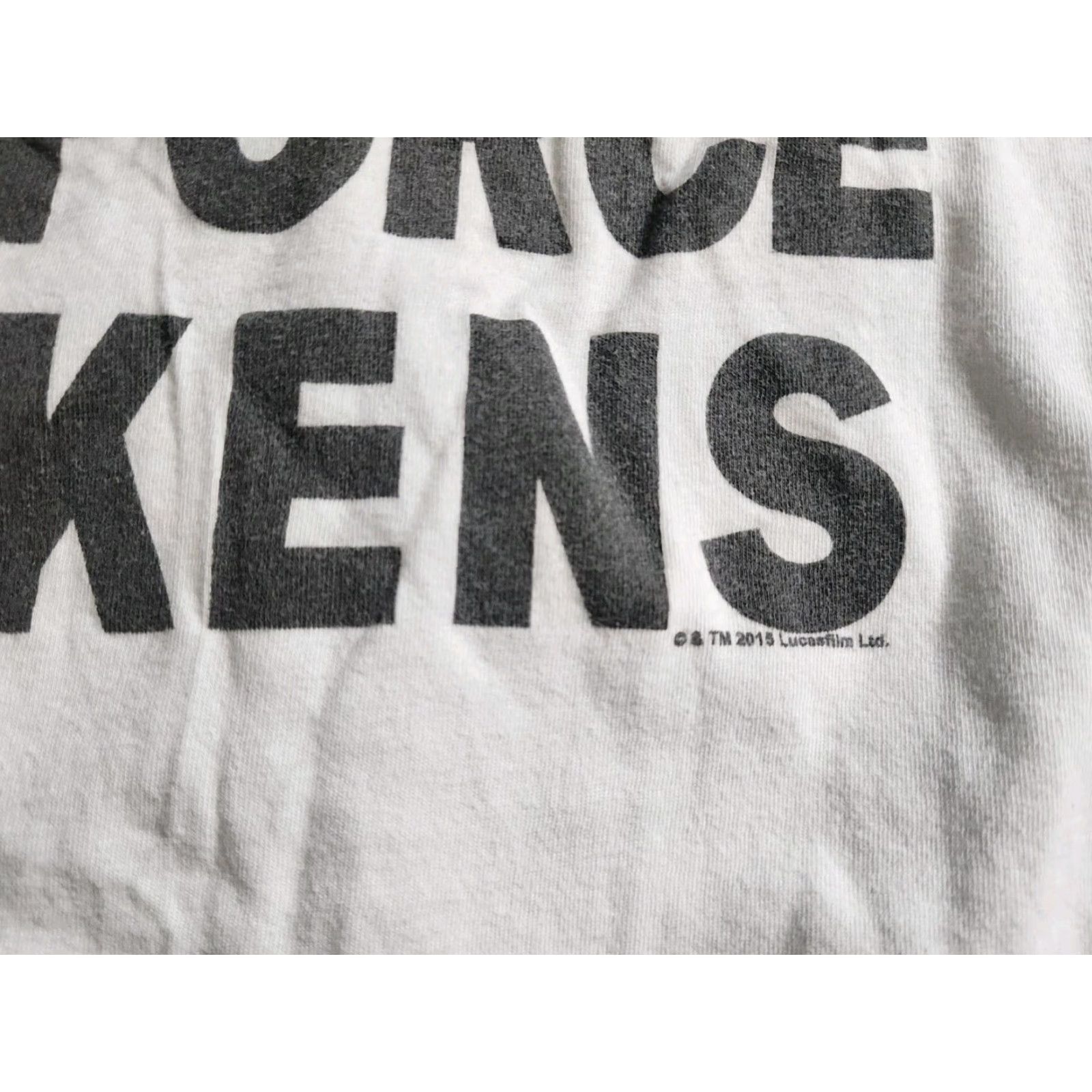 Junk Food Junk Food Mens L T Shirt Star Wars The Force Awakens Crew Neck Short Sleeve White Cotton Blend Graphic Print 2015 Stars Mens Size US L / EU 52-54 / 3 - 5 Thumbnail