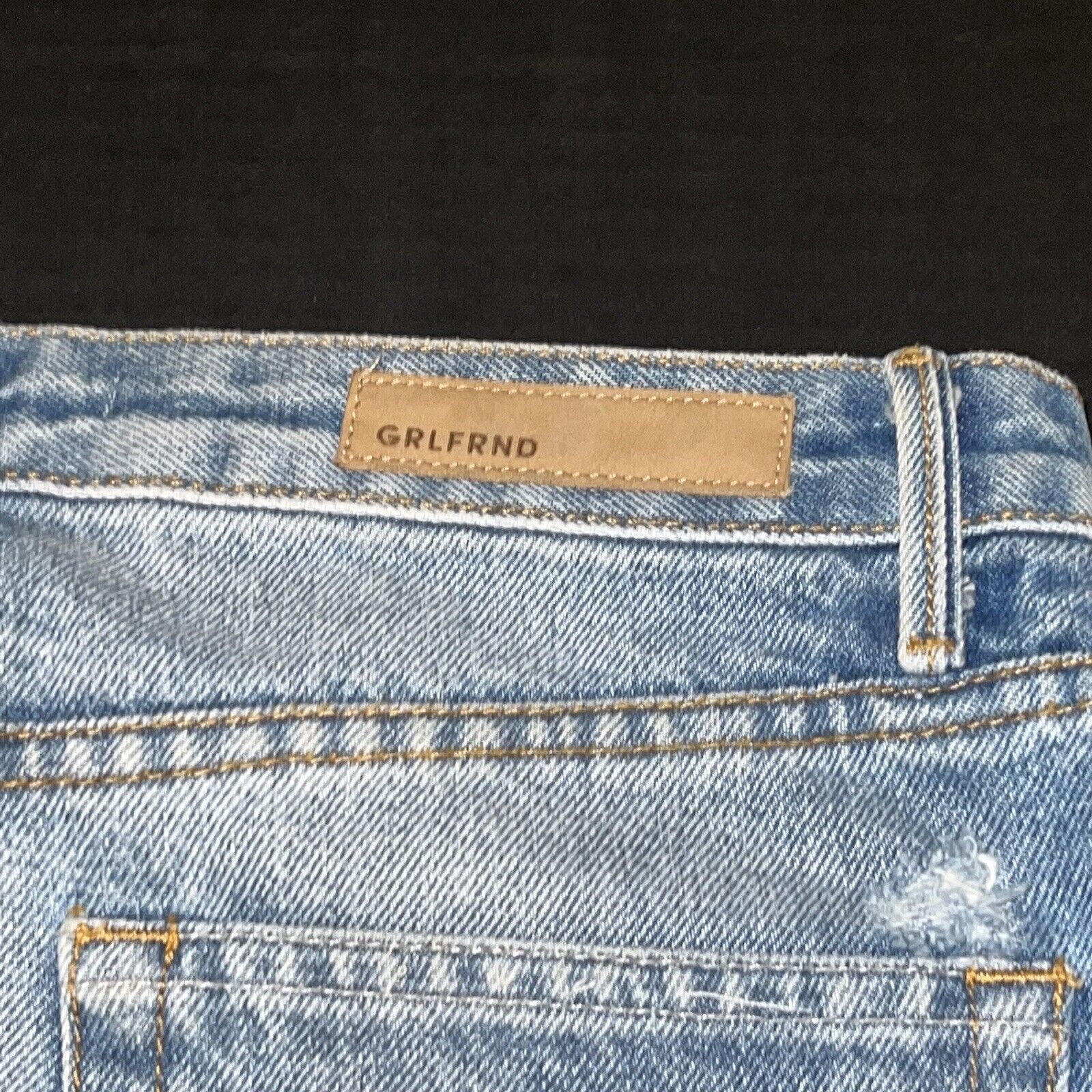 GRLFRND GRLFRND Sz 28 Lava Bed Rhoda Distressed Denim Mini Skirt Size 28" / US 6 / IT 42 - 11 Thumbnail