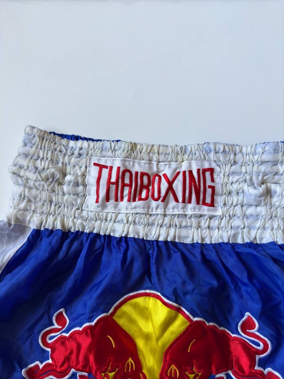 Dragonfly Vintage Thaiboxing shorts red bull size 30/34” Size US 33 - 3 Thumbnail