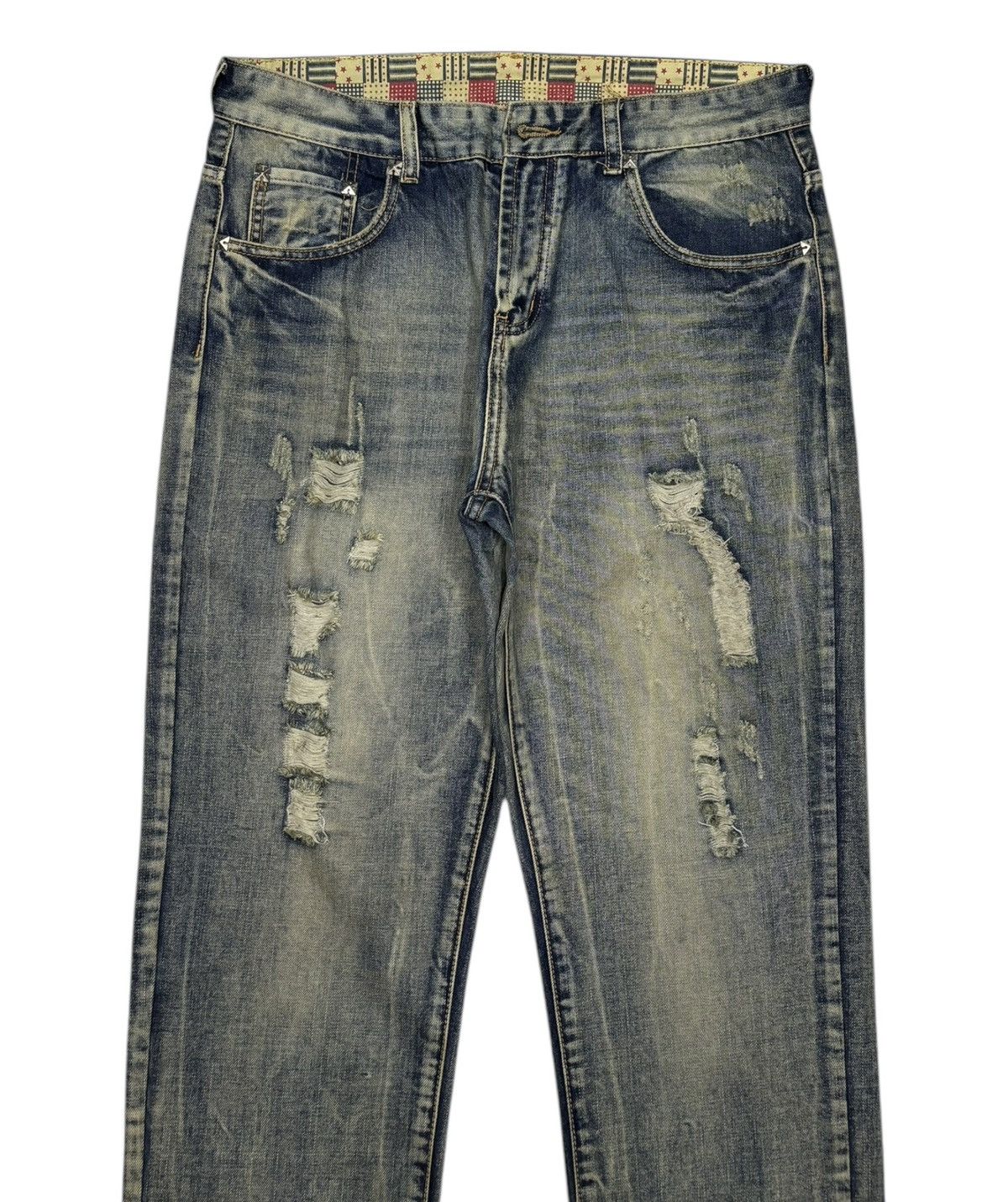 Junya Watanabe Rare Vintage Mud Wash Junya Watanabe Style Distressed Denim Size US 33 - 3 Thumbnail