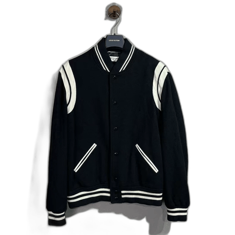 Saint Laurent Paris Saint Laurent Classic Black and White Baseball Jacket- Size US M / EU 48-50 / 2 - 1 Thumbnail