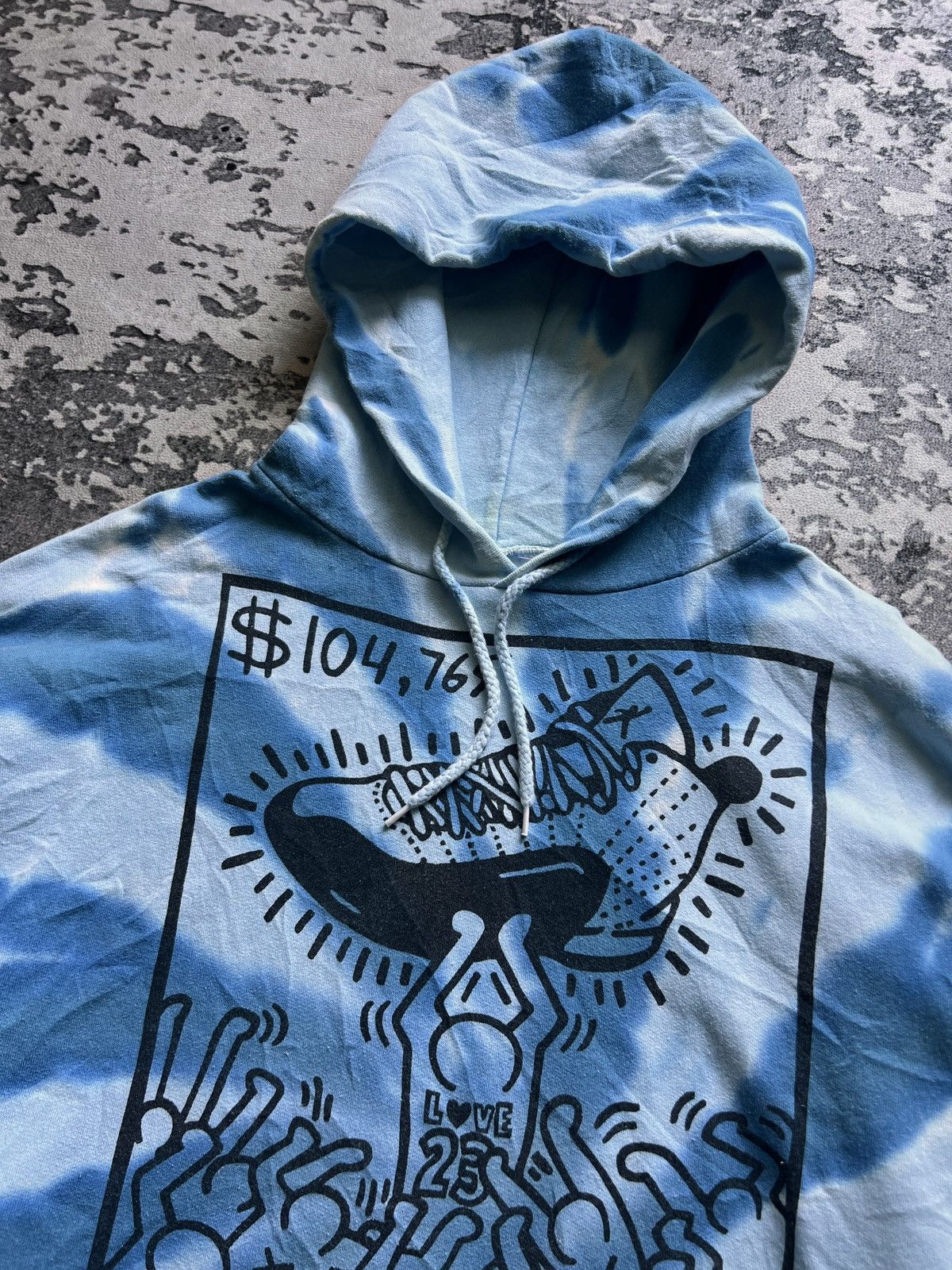 Keith Haring Vtg 90s Keith Haring Jordan Play Off Tie Dye Hoodie Size US XXL / EU 58 / 5 - 5 Thumbnail
