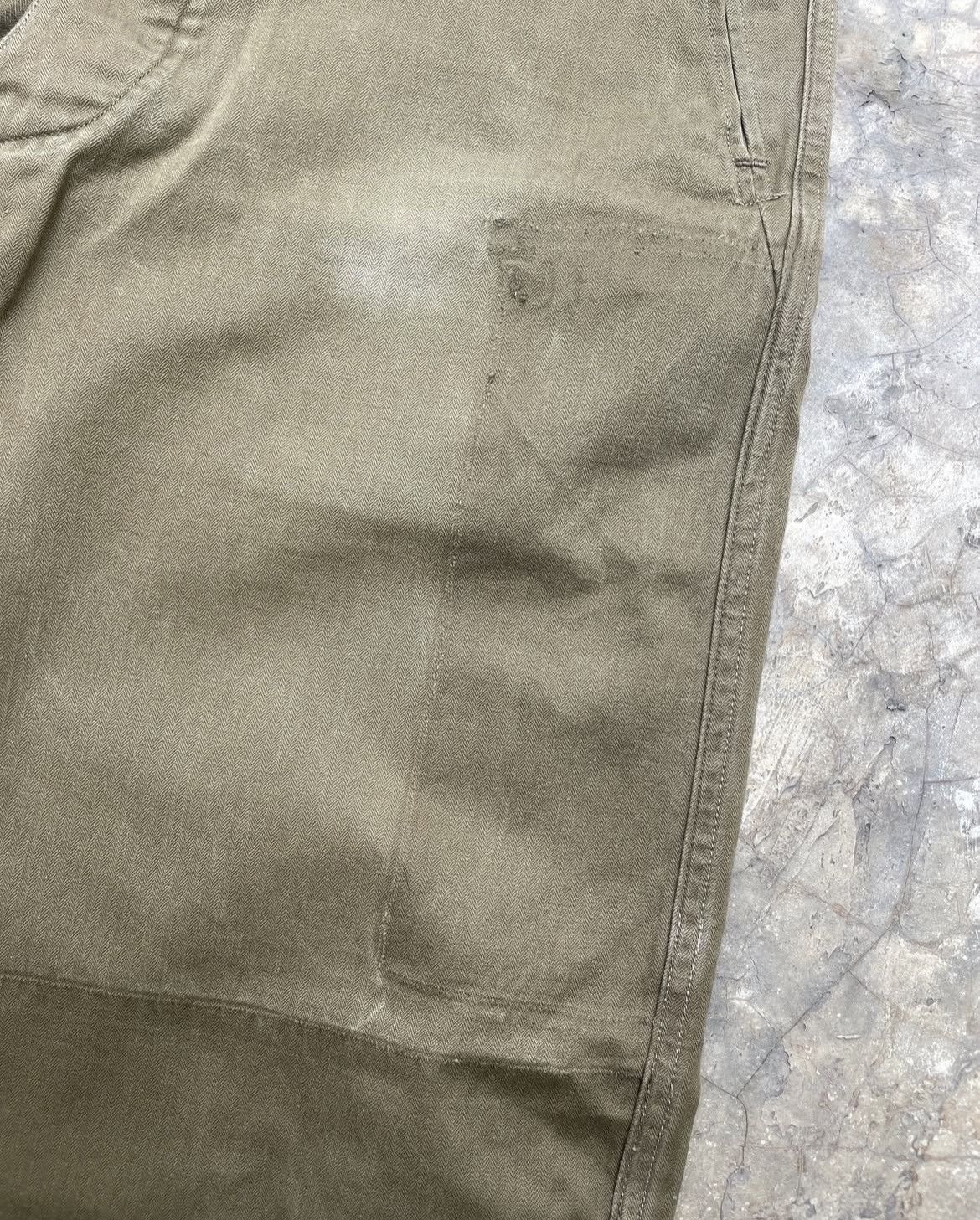 Vintage French Army Military Pants HBT Reworked Lose Pocket Size US 34 / EU 50 - 4 Thumbnail