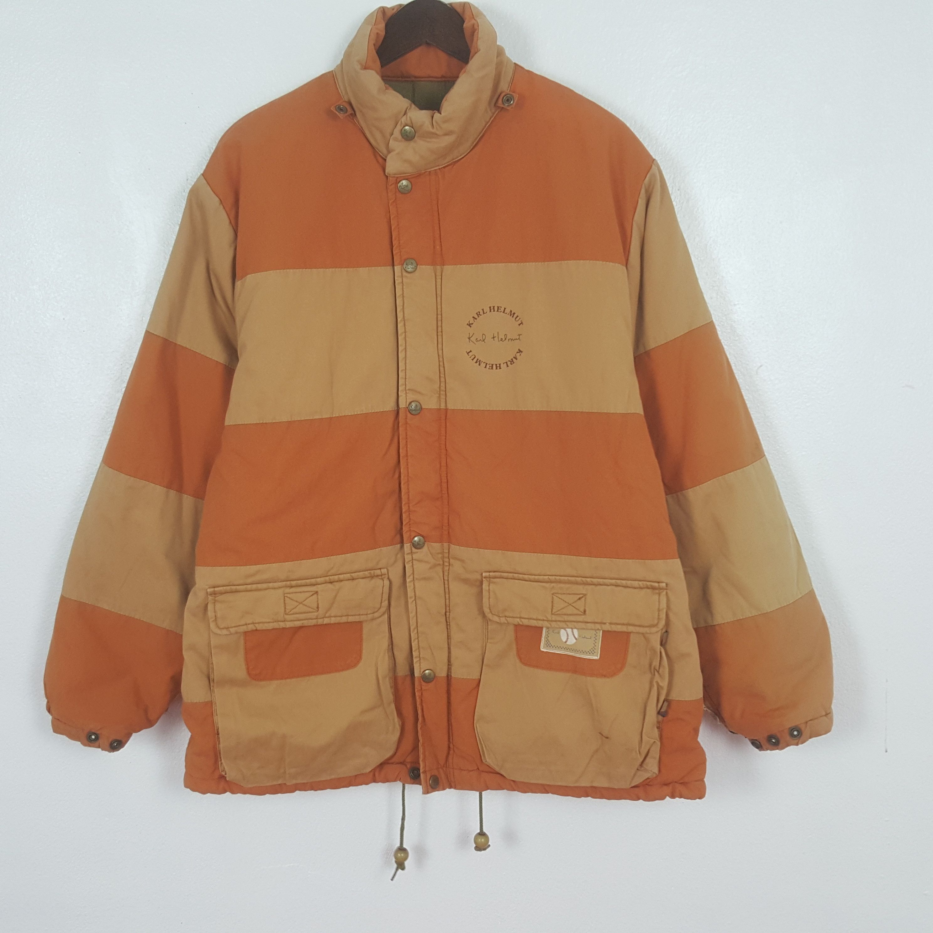 Karl Helmut Vintage Karl Helmut Striped Puffer Jacket Size US L / EU 52-54 / 3 - 3 Thumbnail