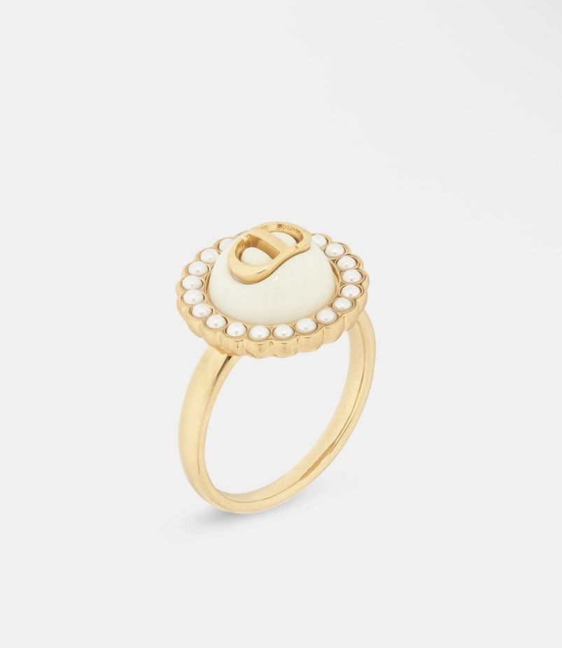 Dior Dior PETIT CD BAROQUE RING Gold-Finish Metal Size ONE SIZE - 1 Thumbnail