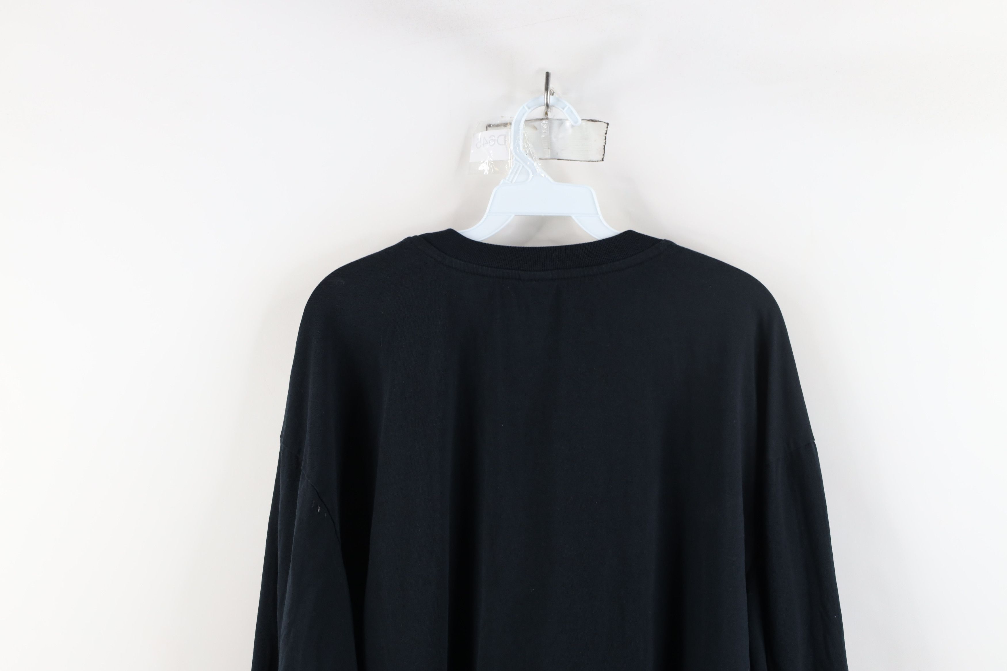 Vintage Vintage 90s Streetwear Blank Faded Long Sleeve T-Shirt Black Size US XL / EU 56 / 4 - 11 Thumbnail