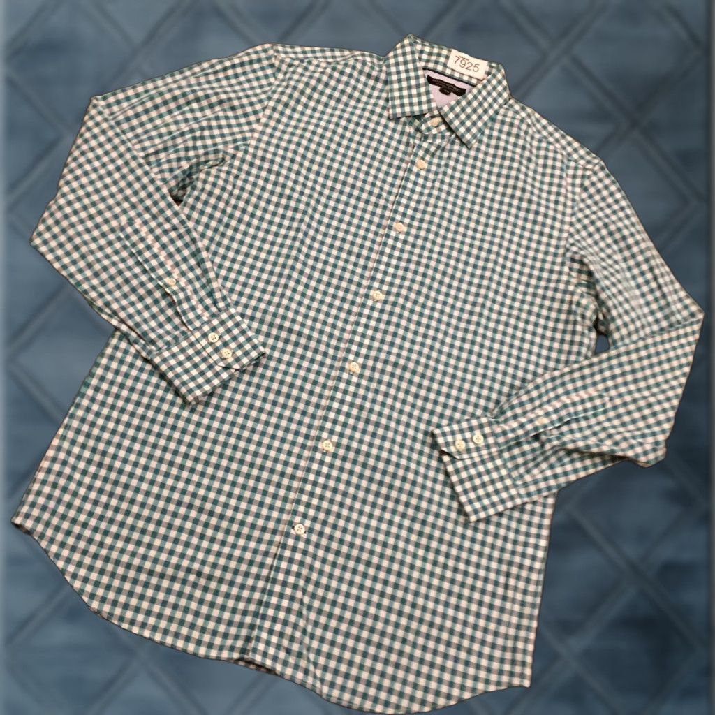 Banana Republic Banana Republic Shirt Mens Large Slim Blue Check Long Sleeve Button Up Cotton Size US L / EU 52-54 / 3 - 1 Thumbnail