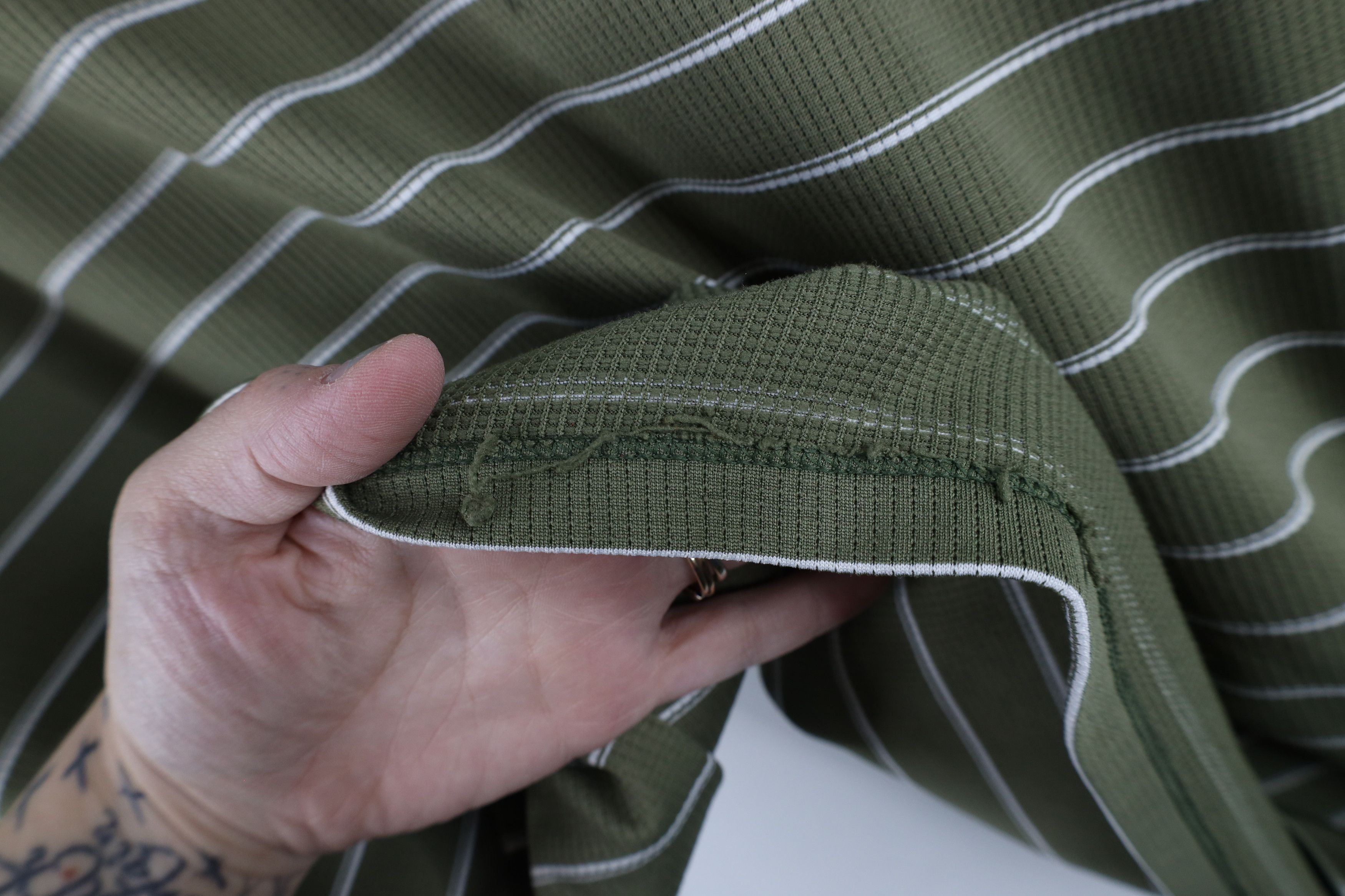 Nike × Vintage Vintage Nike Scott Mini Swoosh Striped Golf Polo Shirt Size US XL / EU 56 / 4 - 11 Thumbnail