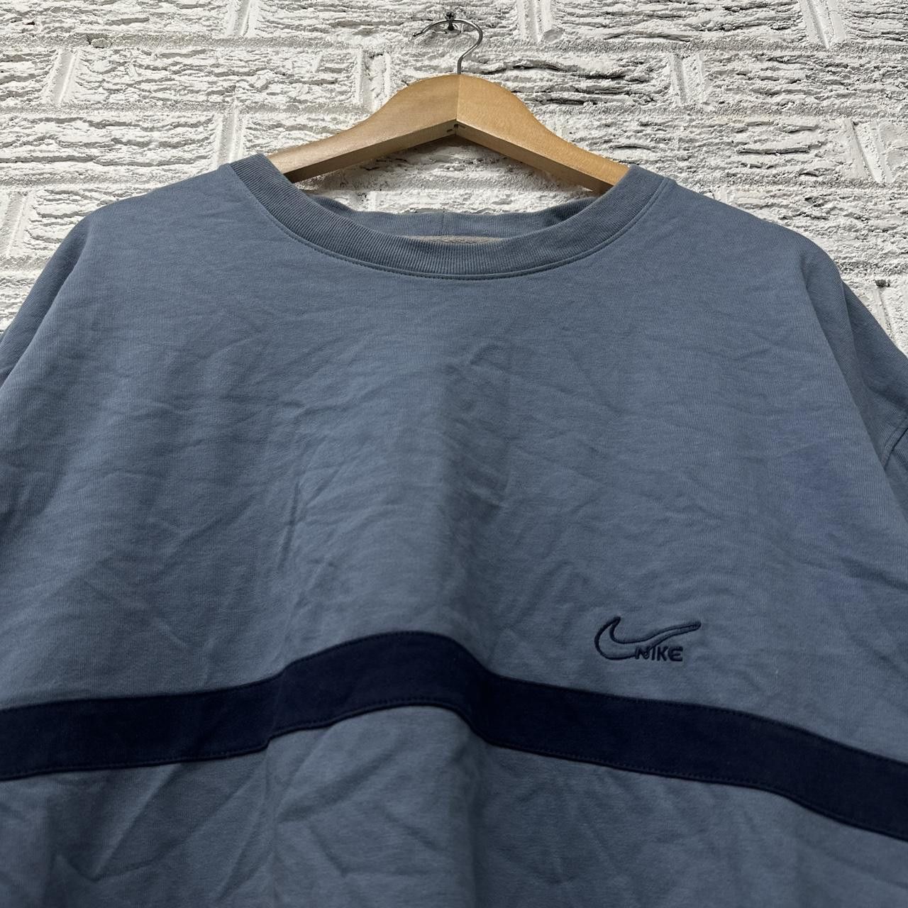 Nike Y2K Nike Baggy Blue 2000s Tee Shirt XXL Size US XXL / EU 58 / 5 - 1 Thumbnail