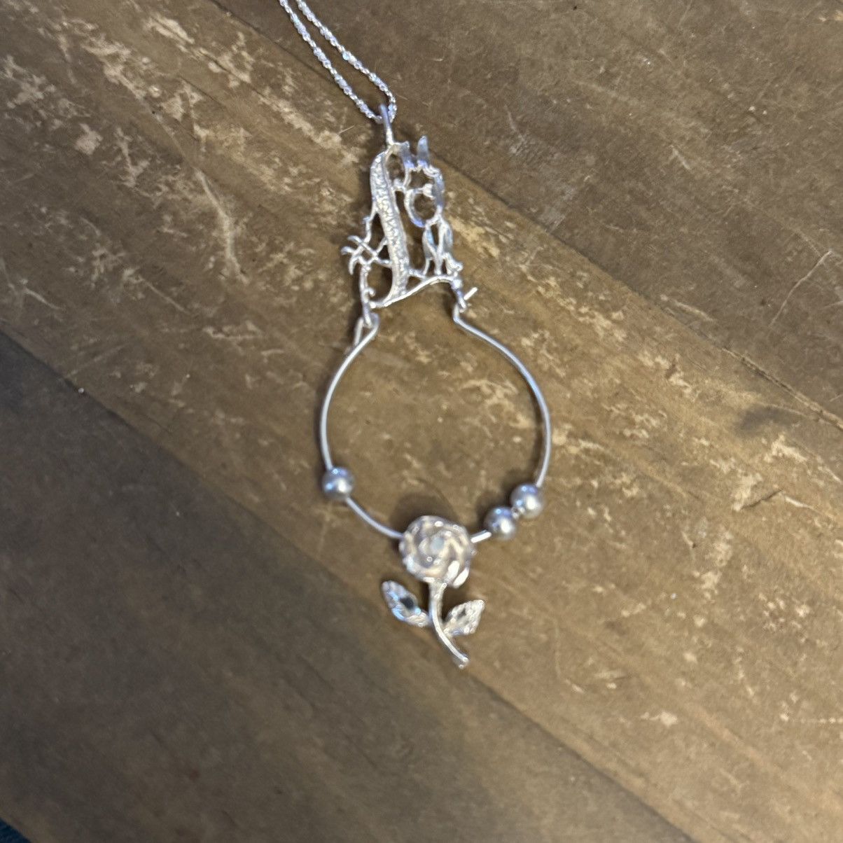 Vintage Vintage 925 silver #1 Mom charm holder pendant necklace Size ONE SIZE - 7 Thumbnail