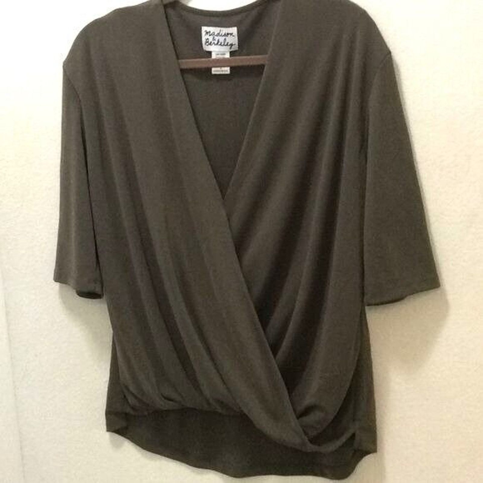 Other Madison & Berkeley Women’s Blouse -Taupe/Brown Size- Large Size L / US 10 / IT 46 - 2 Thumbnail