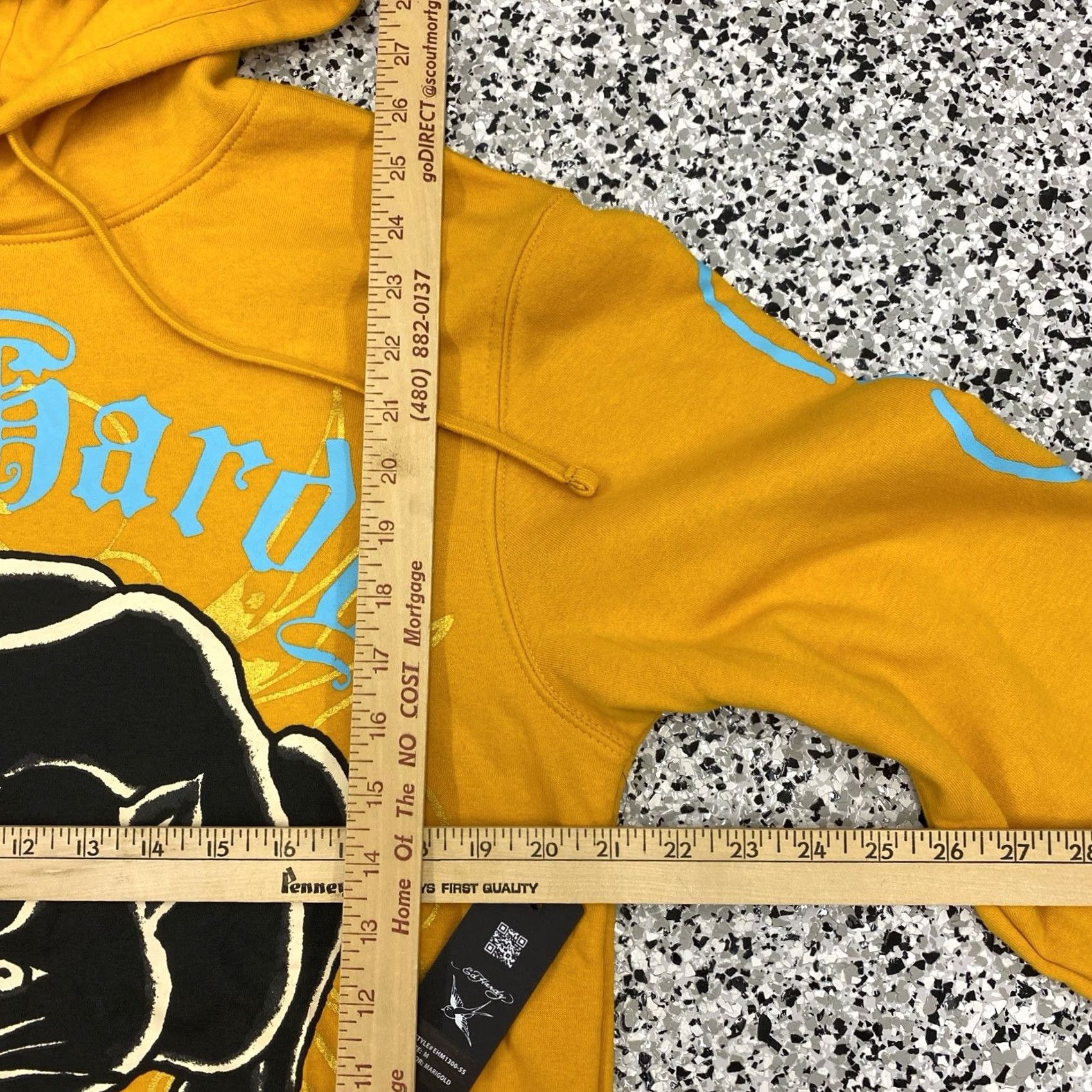 Ed Hardy VINTAGE Ed Hardy Yellow Hoodie Black Panther Pullover Sweatshirt Mens Medium EHM1300-55 Size US M / EU 48-50 / 2 - 3 Thumbnail