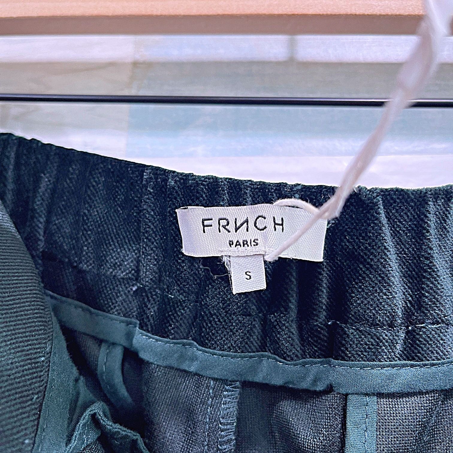 Anthropologie × FRNCH FRNCH PARIS Velvet Pleated Trousers Green Womens Small Size 27" / US 4 / IT 40 - 6 Thumbnail
