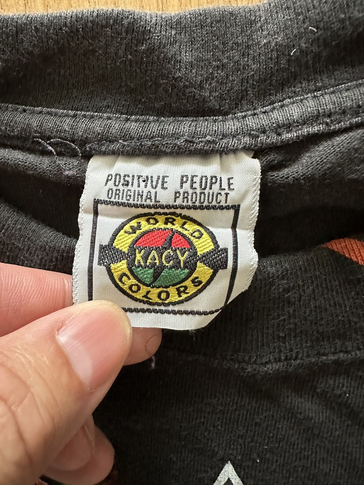 Rap Tees × Vintage Vintage 90s Kacy World Colours - Positive People Size US XL / EU 56 / 4 - 8 Thumbnail
