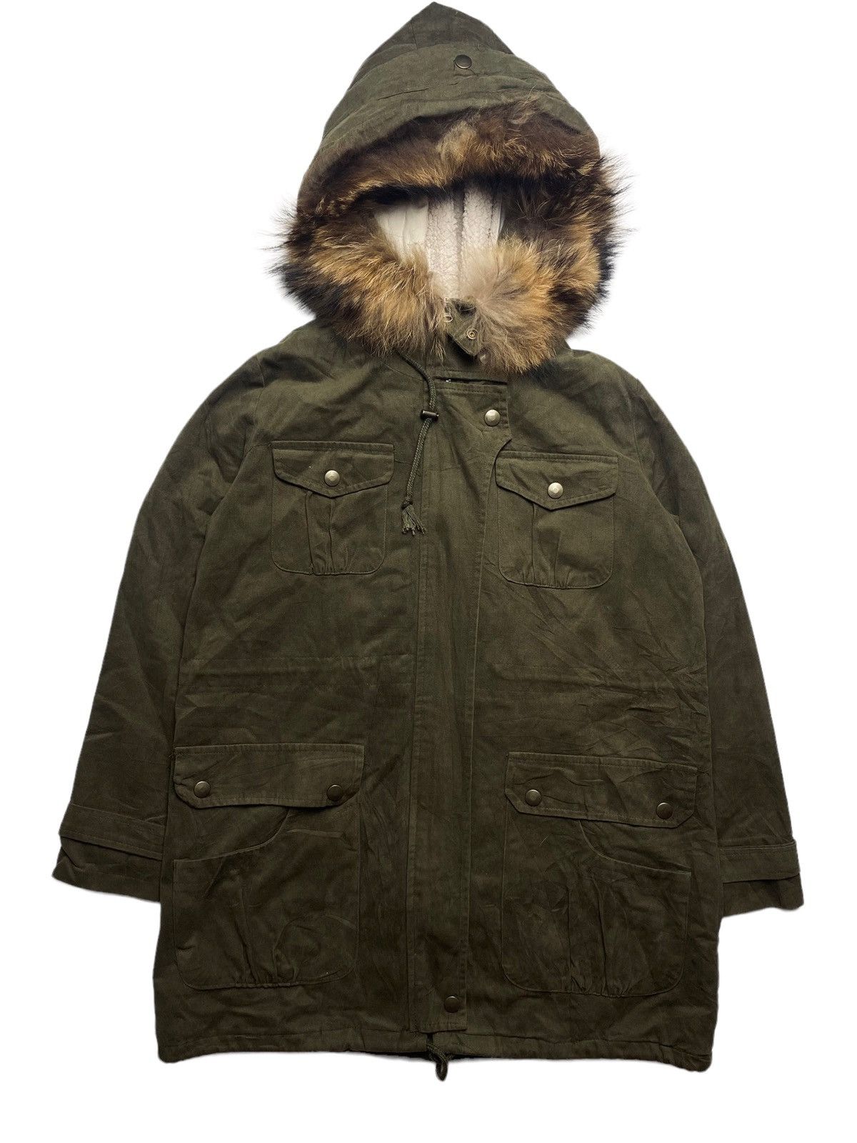 Beauty Beast × Japanese Brand × Tete Homme 2000s Little Berry - Fur Raccoon Hoodie Parka Jacket Size US M / EU 48-50 / 2 - 4 Thumbnail
