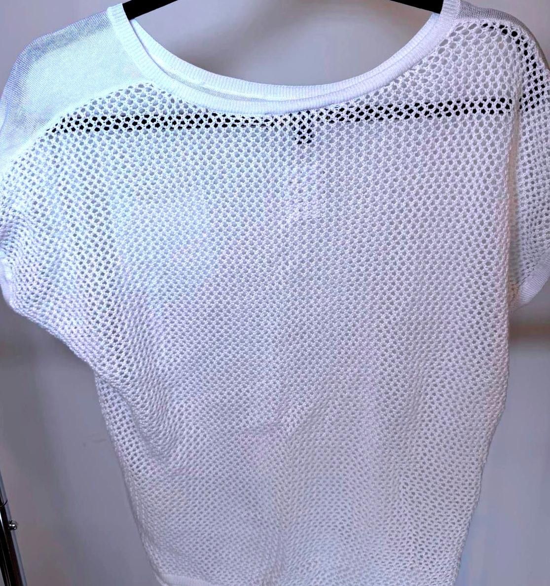 Designer Outreach Red Women's Sheer Knit Top - Size L Size L / US 10 / IT 46 - 2 Thumbnail