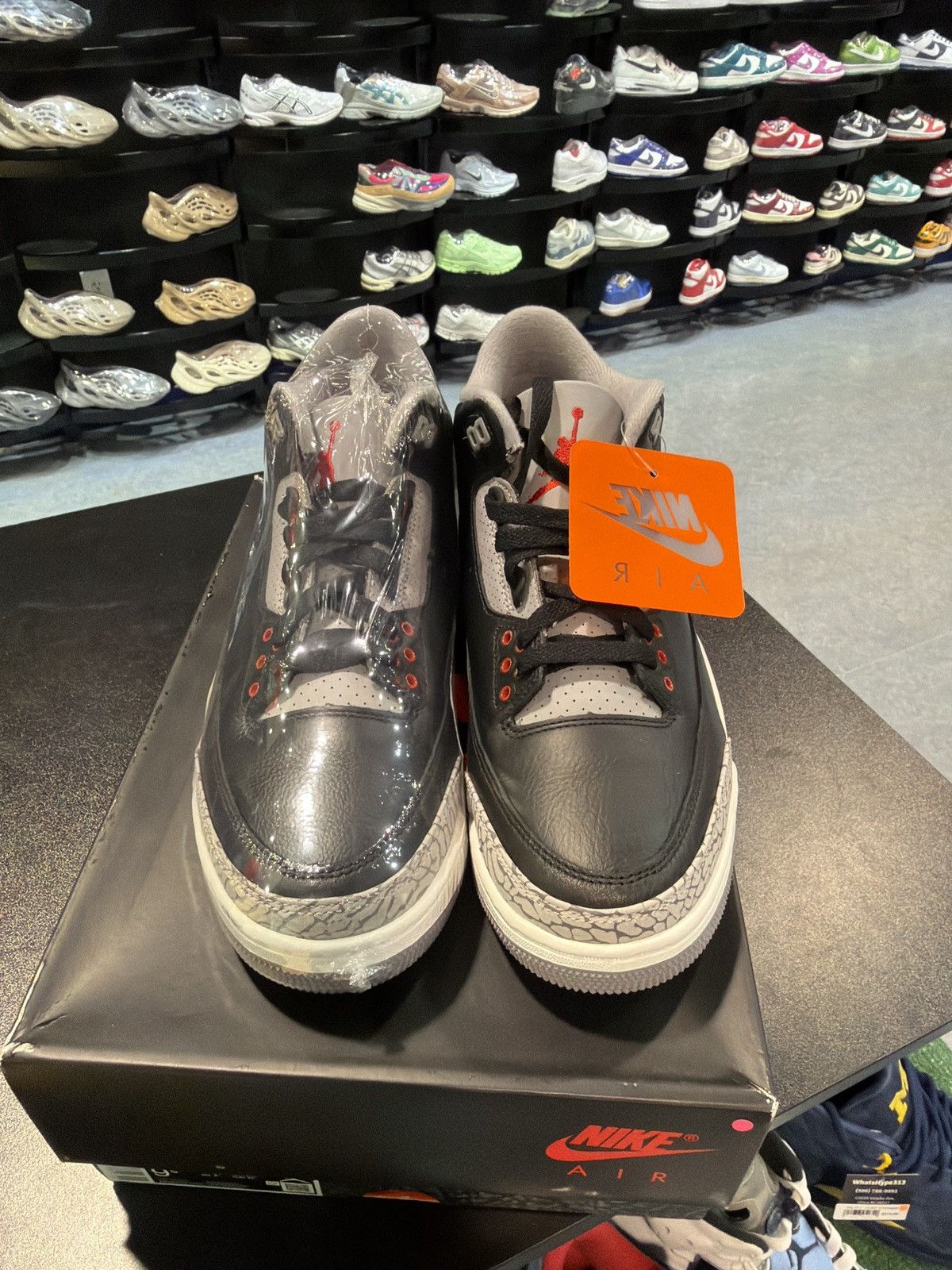 Jordan Brand Jordan 3 Black cements Size-9.5 Brand New Quick Ship Size US 9.5 / EU 42-43 - 2 Thumbnail