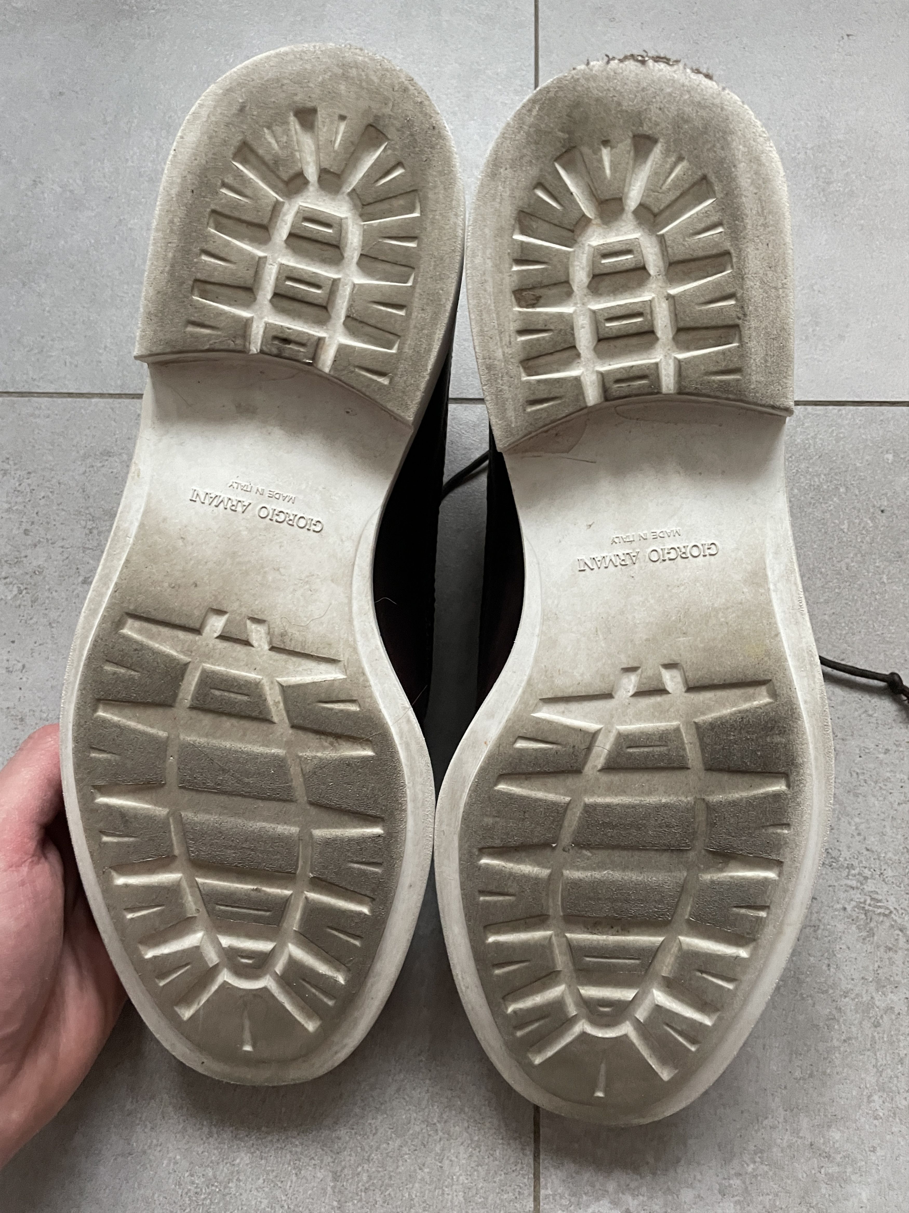 Giorgio Armani GIORGIO ARMANI BROWN LEATHER STRAW OXFORD SHOES Size US 11 / EU 44 - 8 Thumbnail