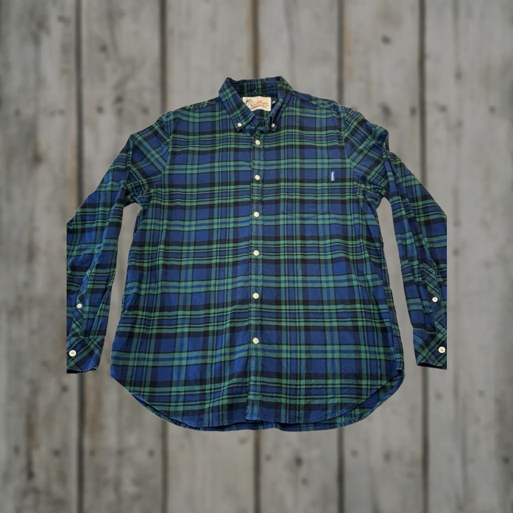 Chubbies Chubbies Shirt Mens Large Blue Plaid Flannel Button Down Long Sleeve Cotton Stretch Size US L / EU 52-54 / 3 - 1 Thumbnail