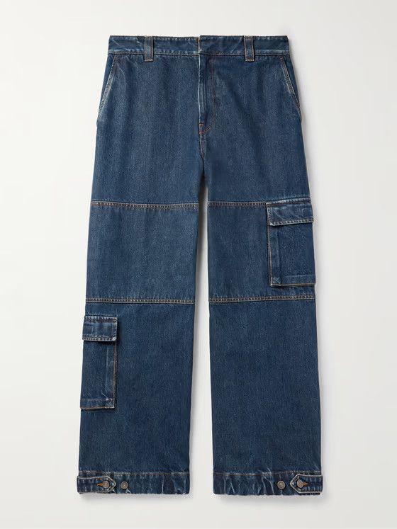 Gucci o1s1wg110125 Denim Trousers With Gucci Label in Blue Size US 36 / EU 52 - 1 Thumbnail