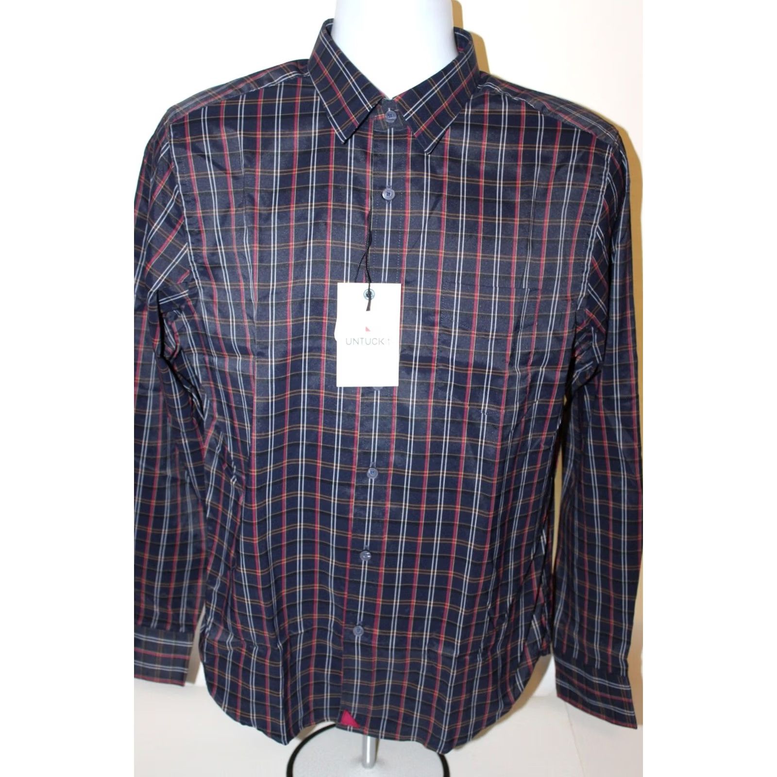 UNTUCKit UNTUCKit Valencay Long Sleeve Button Down Shirt M Slim Multicolor Plaid Men Size US M / EU 48-50 / 2 - 4 Thumbnail