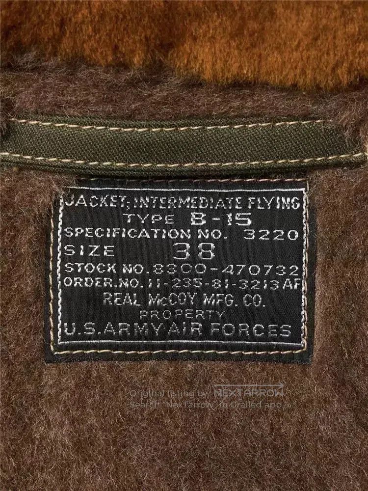 The Real McCoy's the real mccoy's type b-15 flight jacket. Size US M / EU 48-50 / 2 - 3 Thumbnail