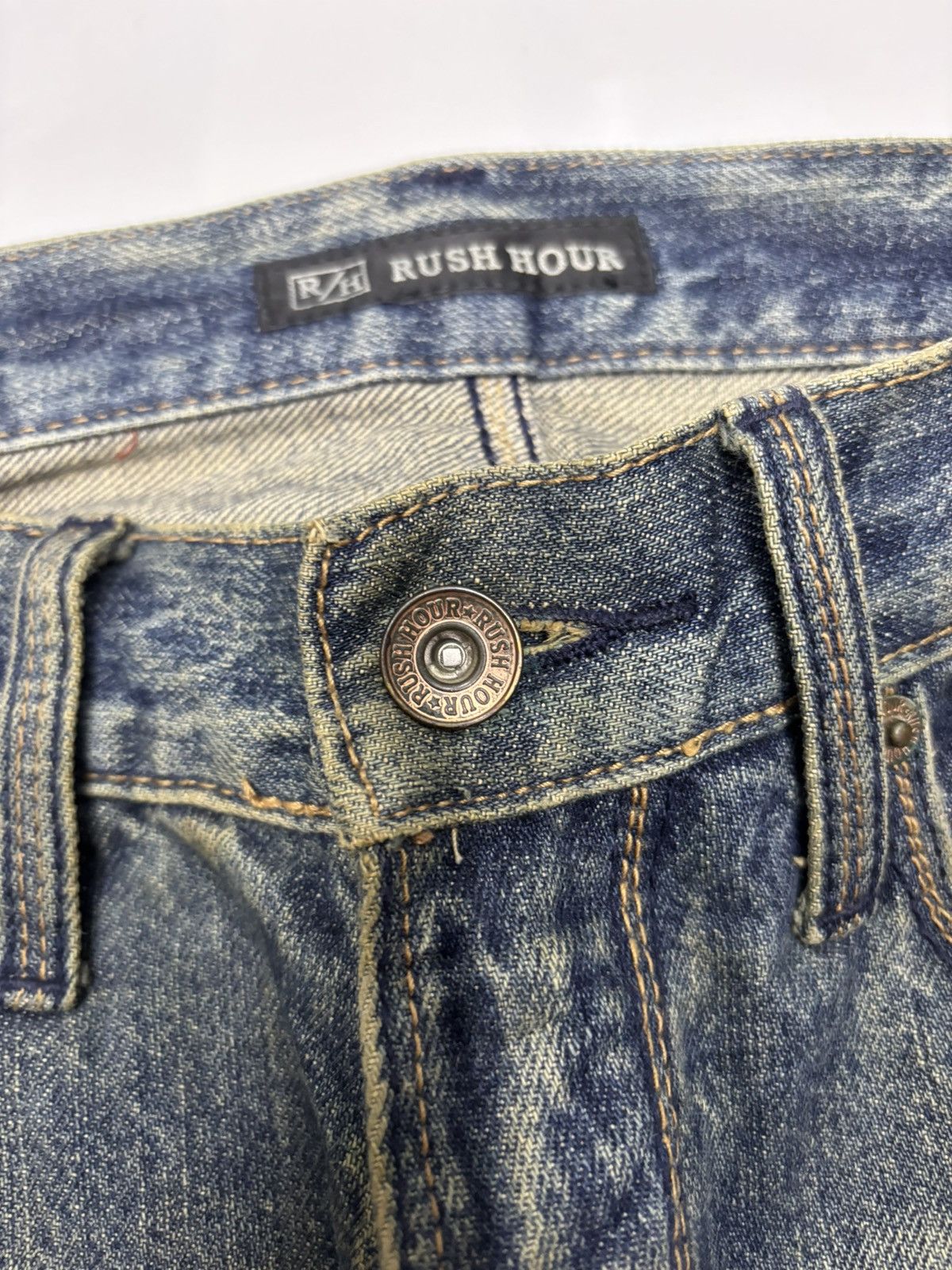 If Six Was Nine 🔥VINTAGE RUSH HOUR MUD WASH DISTRESSED DENIM JEANS Size US 30 / EU 46 - 11 Thumbnail