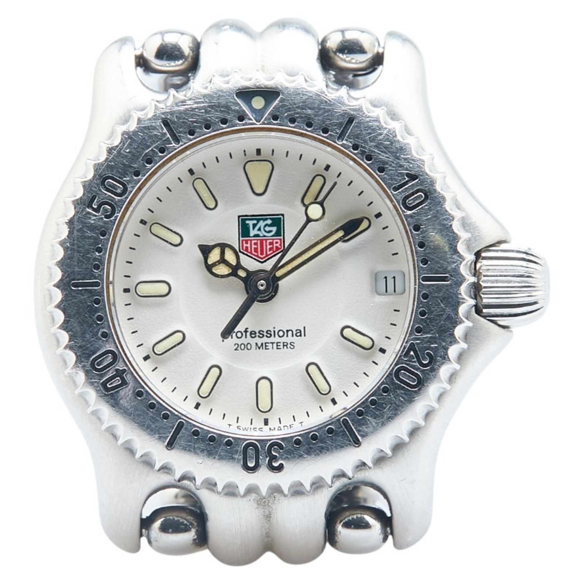 TAG Heuer Professional Watch WG1412-0 Quartz White Dial Stainless Steel Women's HEUER