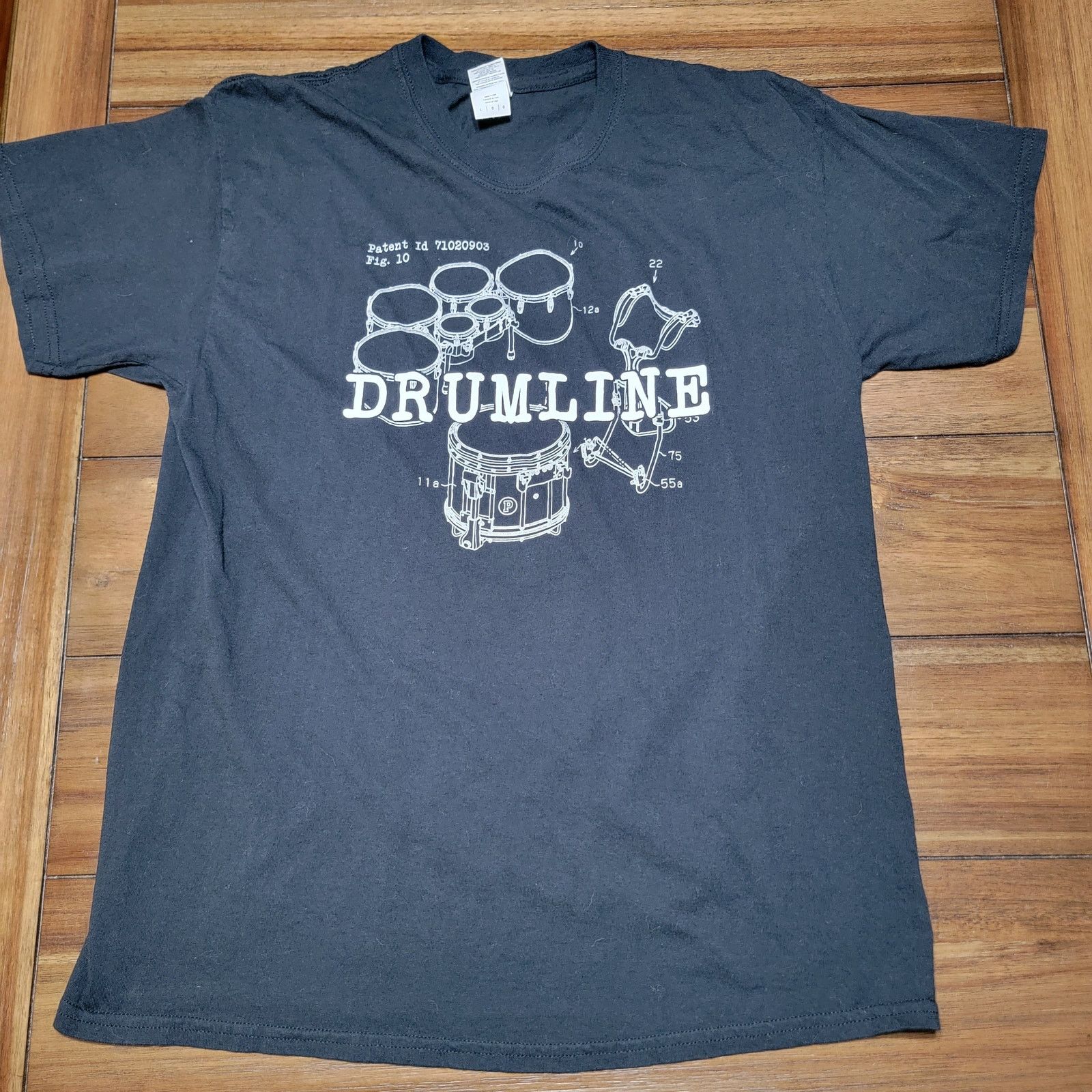 Gildan Drumline Black Unisex Tee (Gildan) - Size Large Size US L / EU 52-54 / 3 - 1 Thumbnail