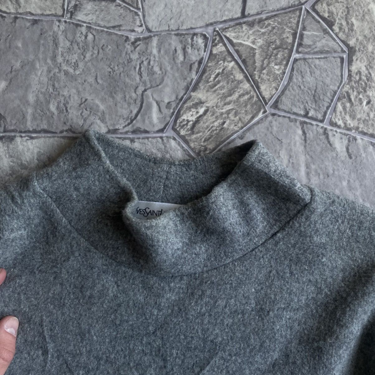 Yves Saint Laurent Vintage YSL Yves Saint Laurent Crewneck Grey Sweatshirt Wool Size US S / EU 44-46 / 1 - 8 Thumbnail