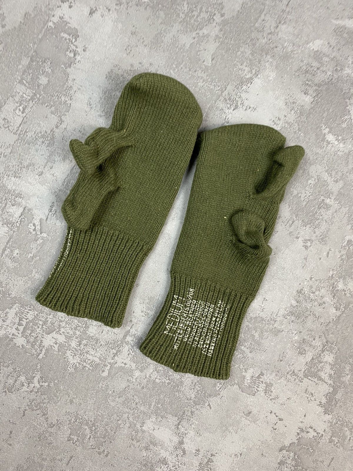Vintage Vintage Wool Gloves Military Glove Insert Printed Winter USA Size ONE SIZE - 3 Thumbnail