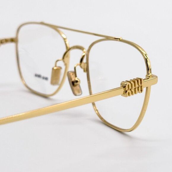 Miu Miu NEW MIU MIU EYEGLASSES MU51WV 5AK1O1 GOLD WOMEN MU 51WV SMU Size ONE SIZE - 5 Thumbnail