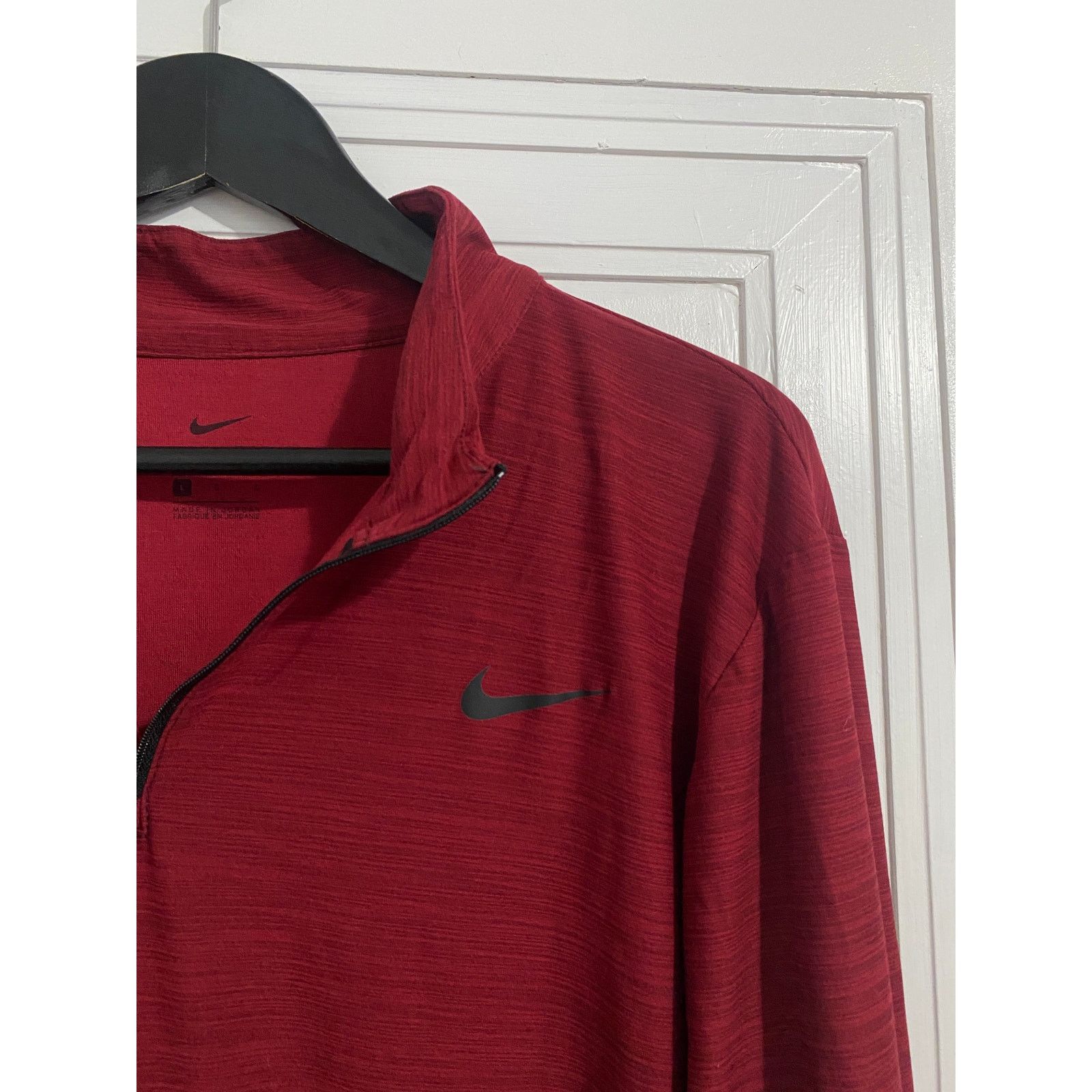 Nike Maroon and Black Nike Dri-Fit 1/4-Zip Men's Size Large Size US L / EU 52-54 / 3 - 2 Thumbnail