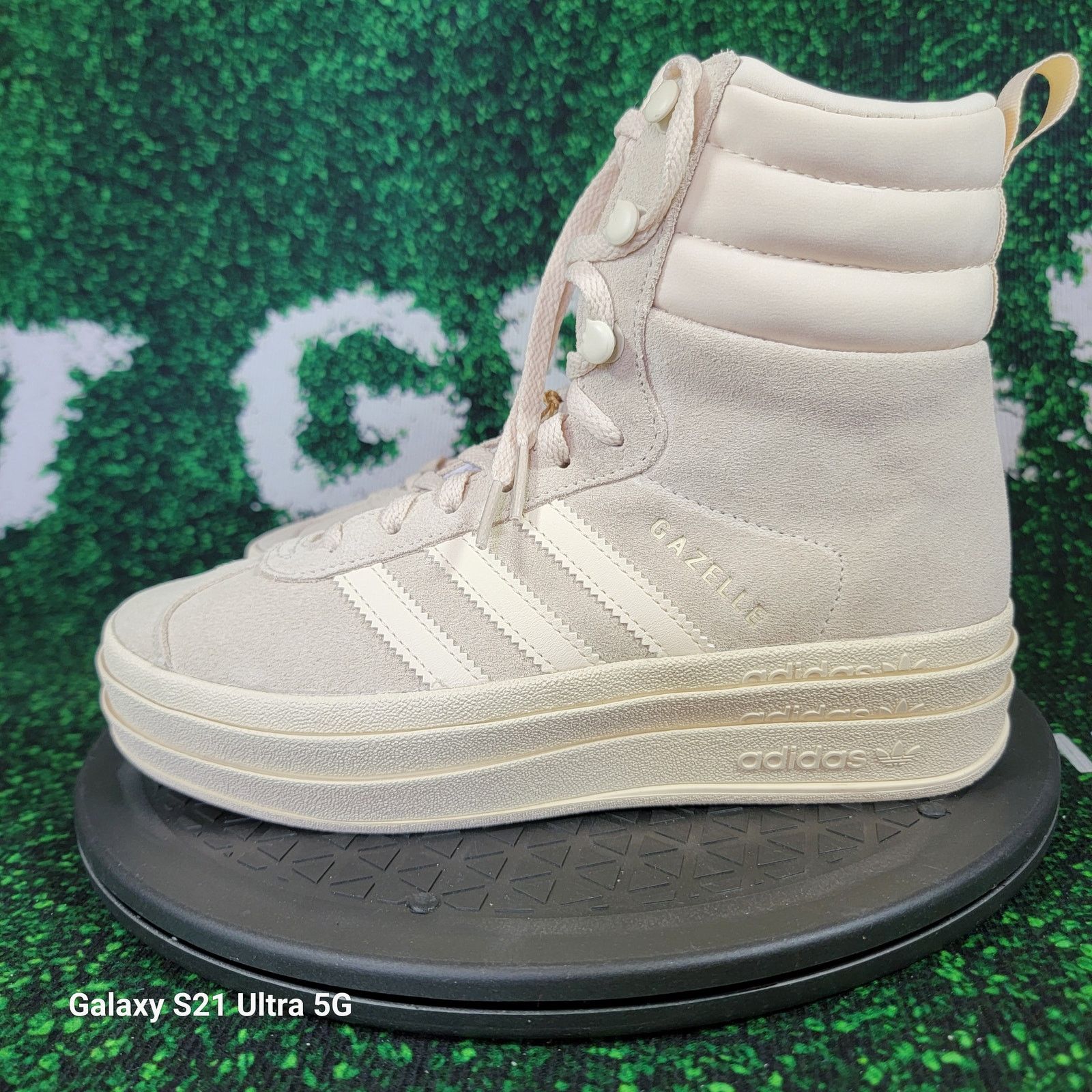 adidas gazelle silver green womens adidas ORIGINALS Gazelle Bold Trainers