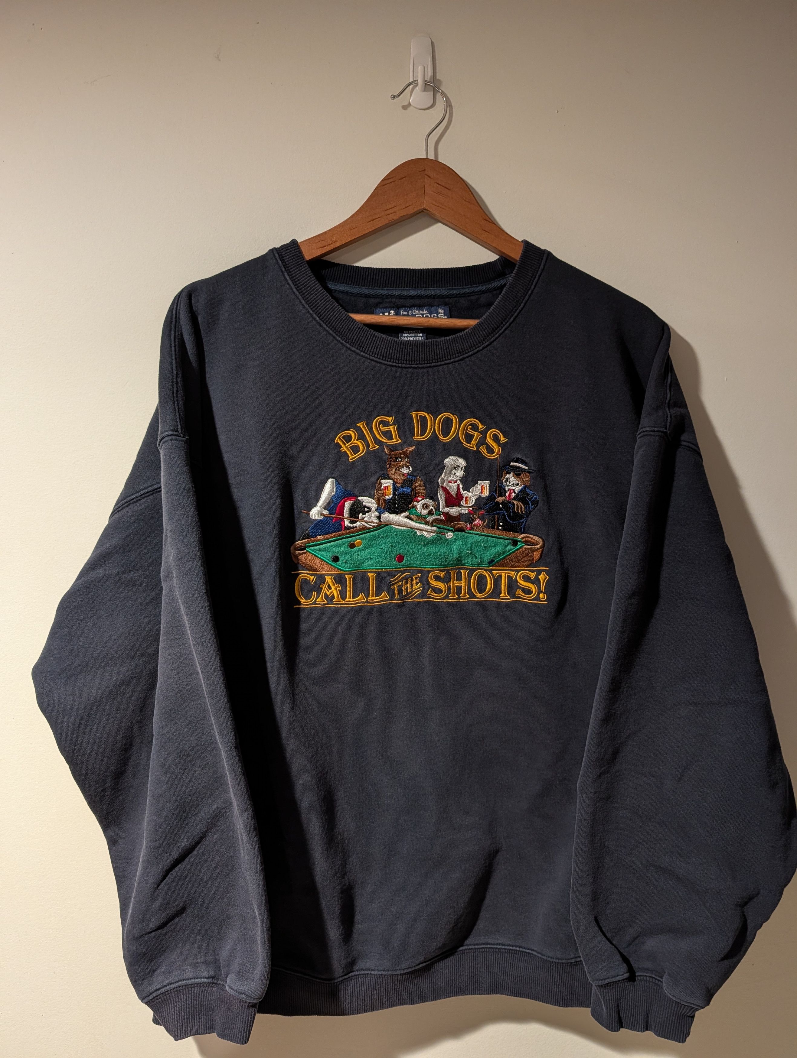 Big Dogs Vintage Big Dogs Billiards Pool Embroidered Crewneck Boxy Size US XL / EU 56 / 4 - 1 Thumbnail
