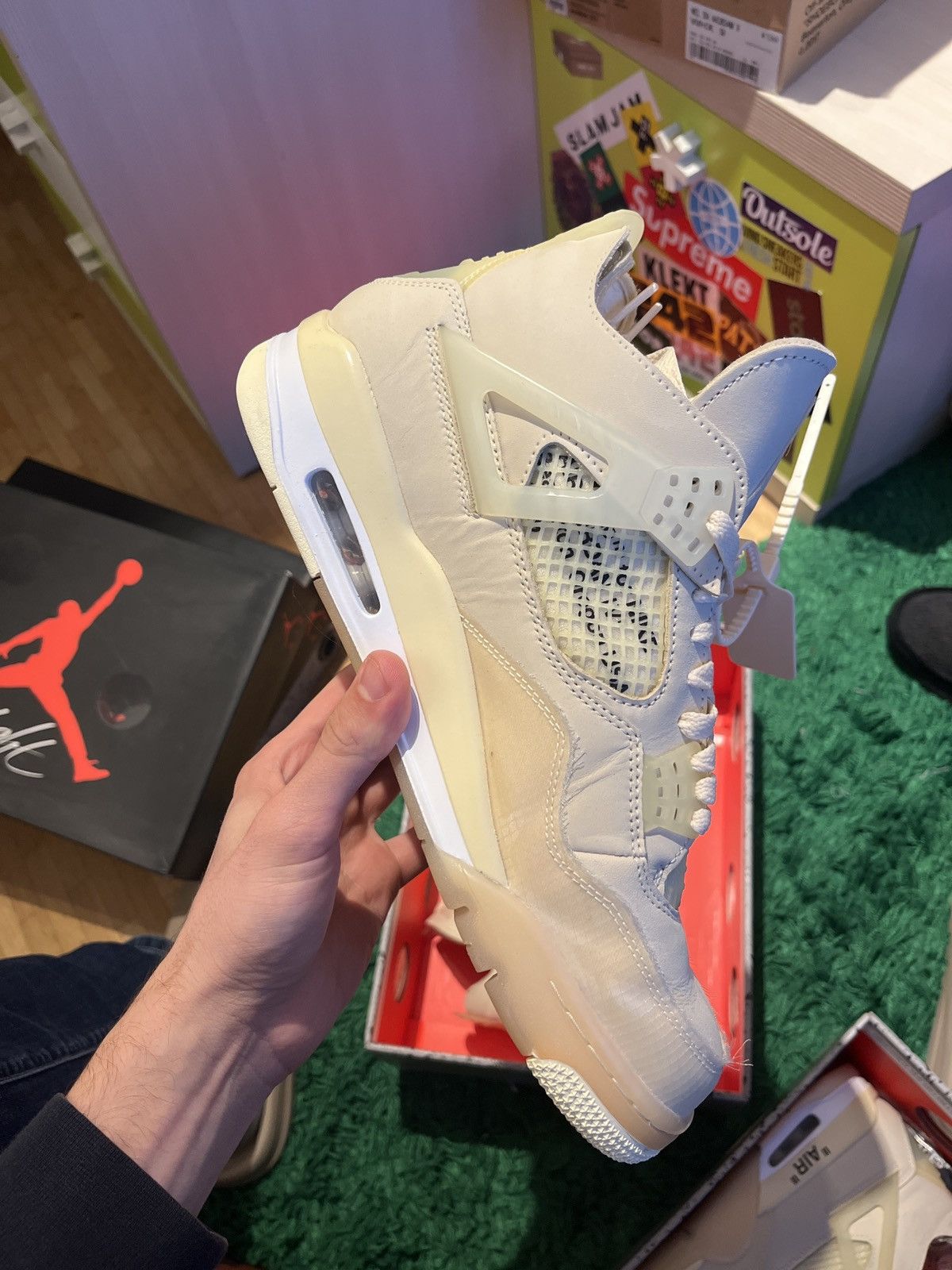 Jordan Brand Jordan 4 Off-White Sail Size US 10 / EU 43 - 4 Thumbnail