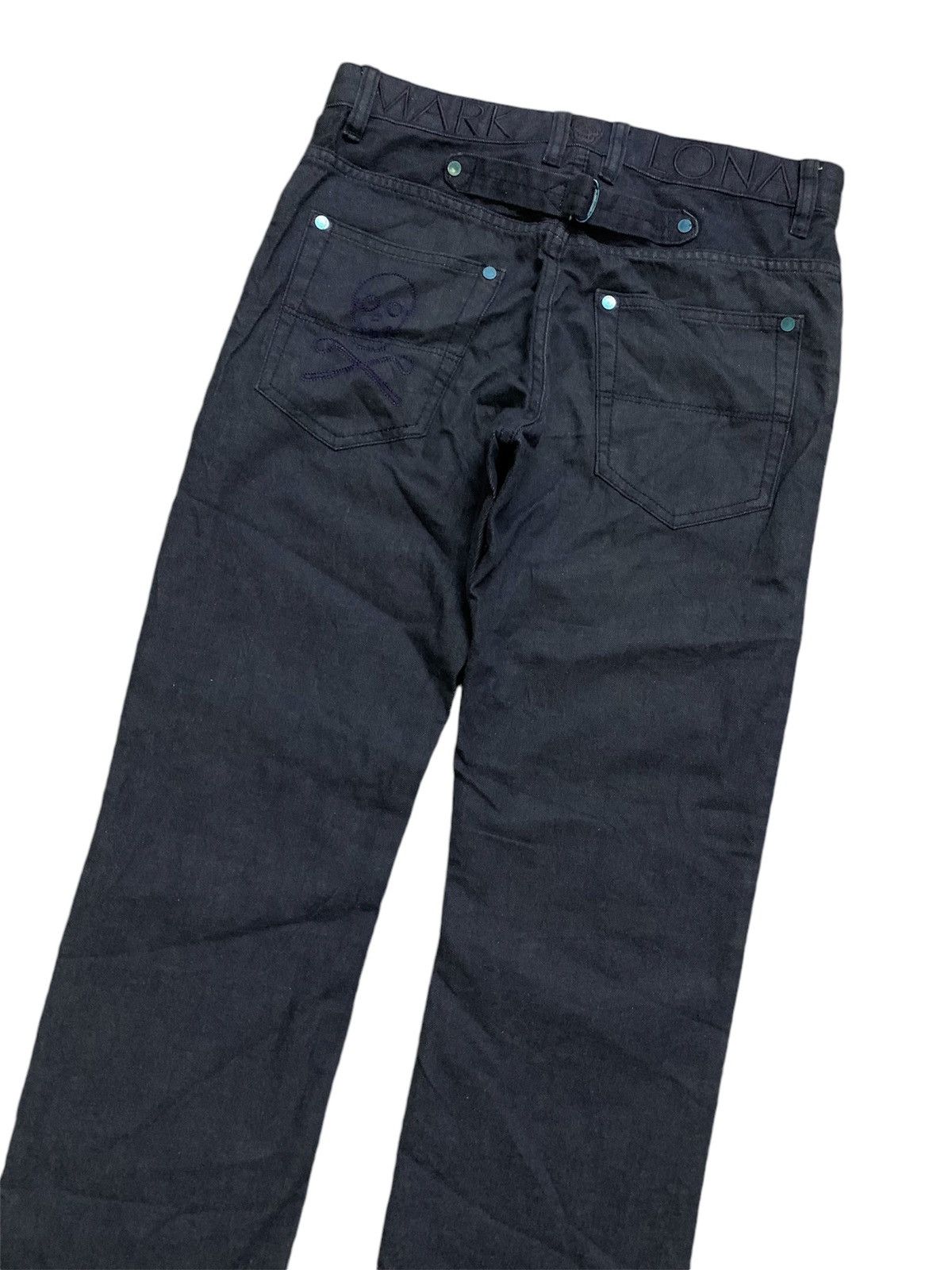 Japanese Brand 💥Vtg Japanese designer Mark & Lona Skull Denim Size US 28 / EU 44 - 2 Thumbnail