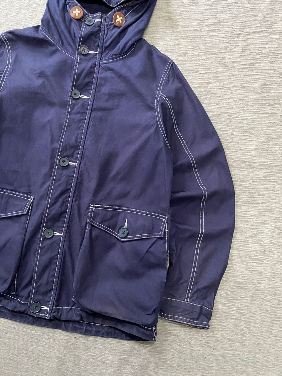 Blue Blue Japan × Buzz Rickson's × Global Work Global Work Duck Canvas Indigo Hooded Jacket Size US M / EU 48-50 / 2 - 3 Thumbnail