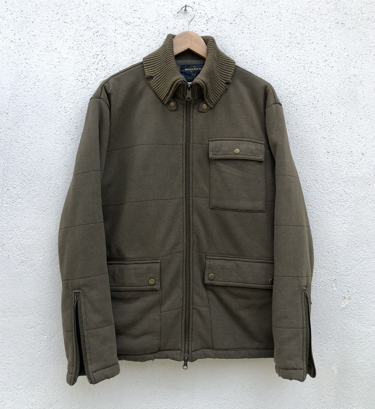 Vintage Vintage Woolrich Distressed Warm Cotton Zipper Jacket Size US XL / EU 56 / 4 - 6 Thumbnail