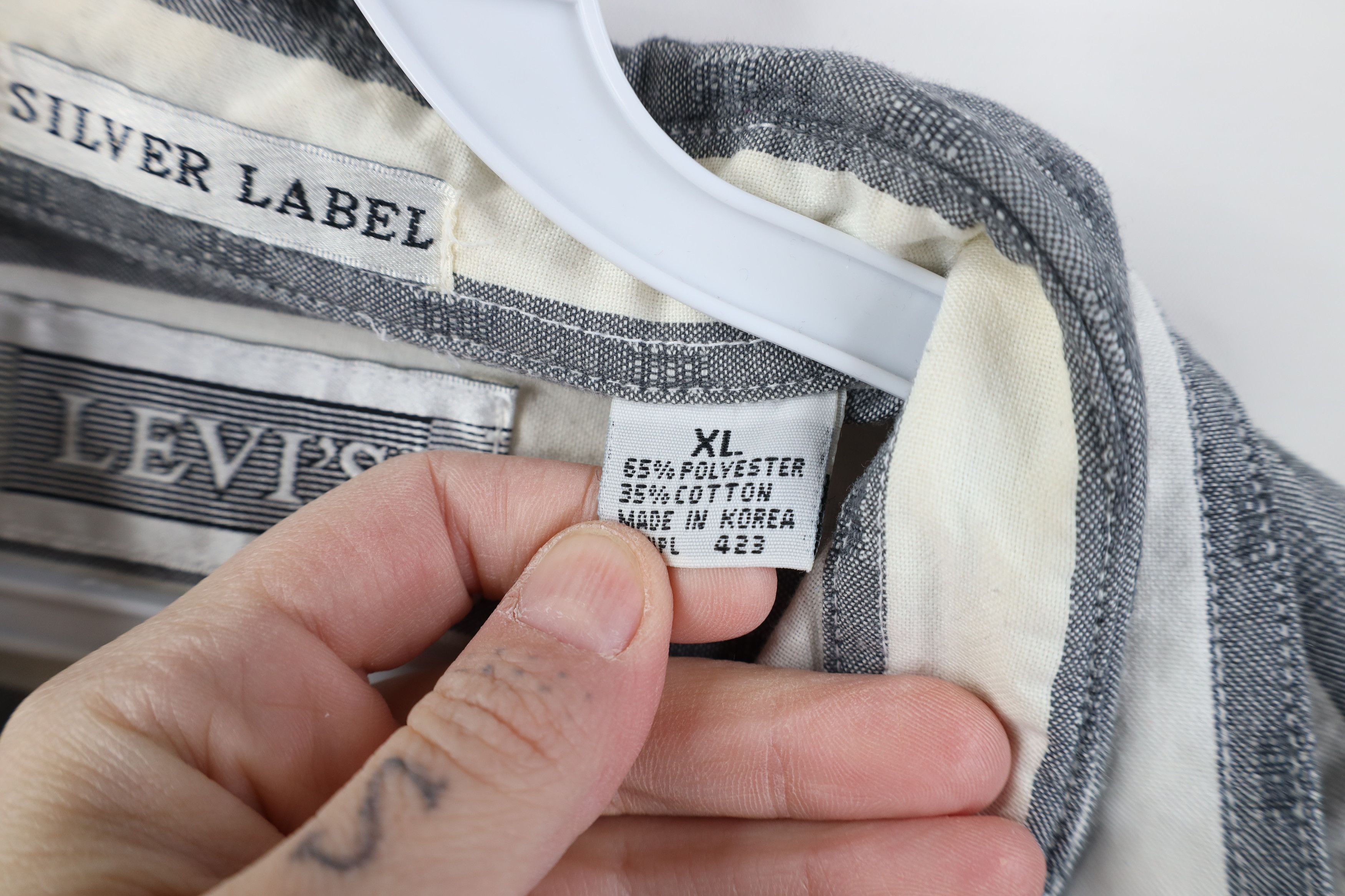 Levi's Vintage 80s Levis Silver Label Big E Big Pocket Button Shirt Size US XL / EU 56 / 4 - 9 Thumbnail